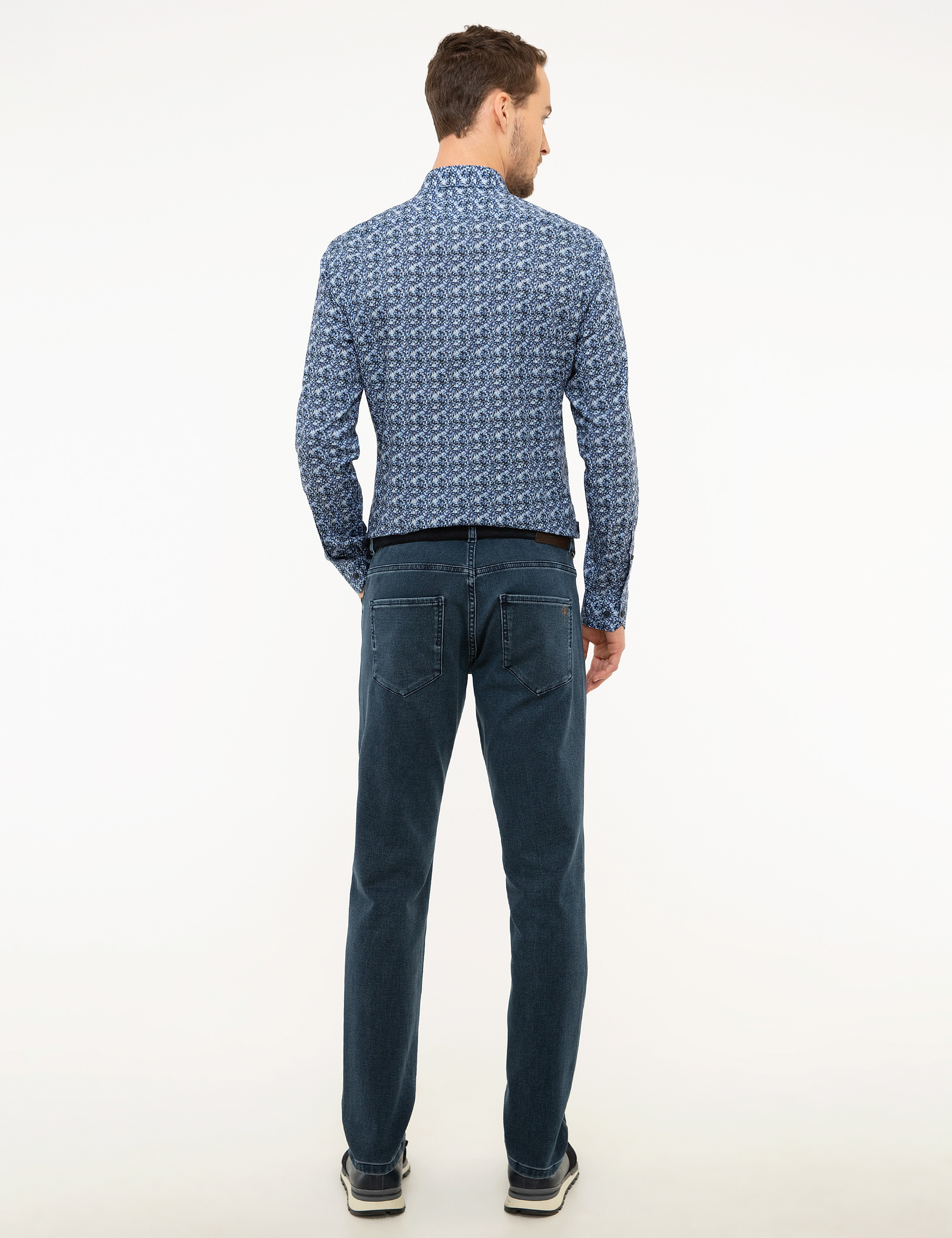 Lacivert Slim Fit Denim Pantolon