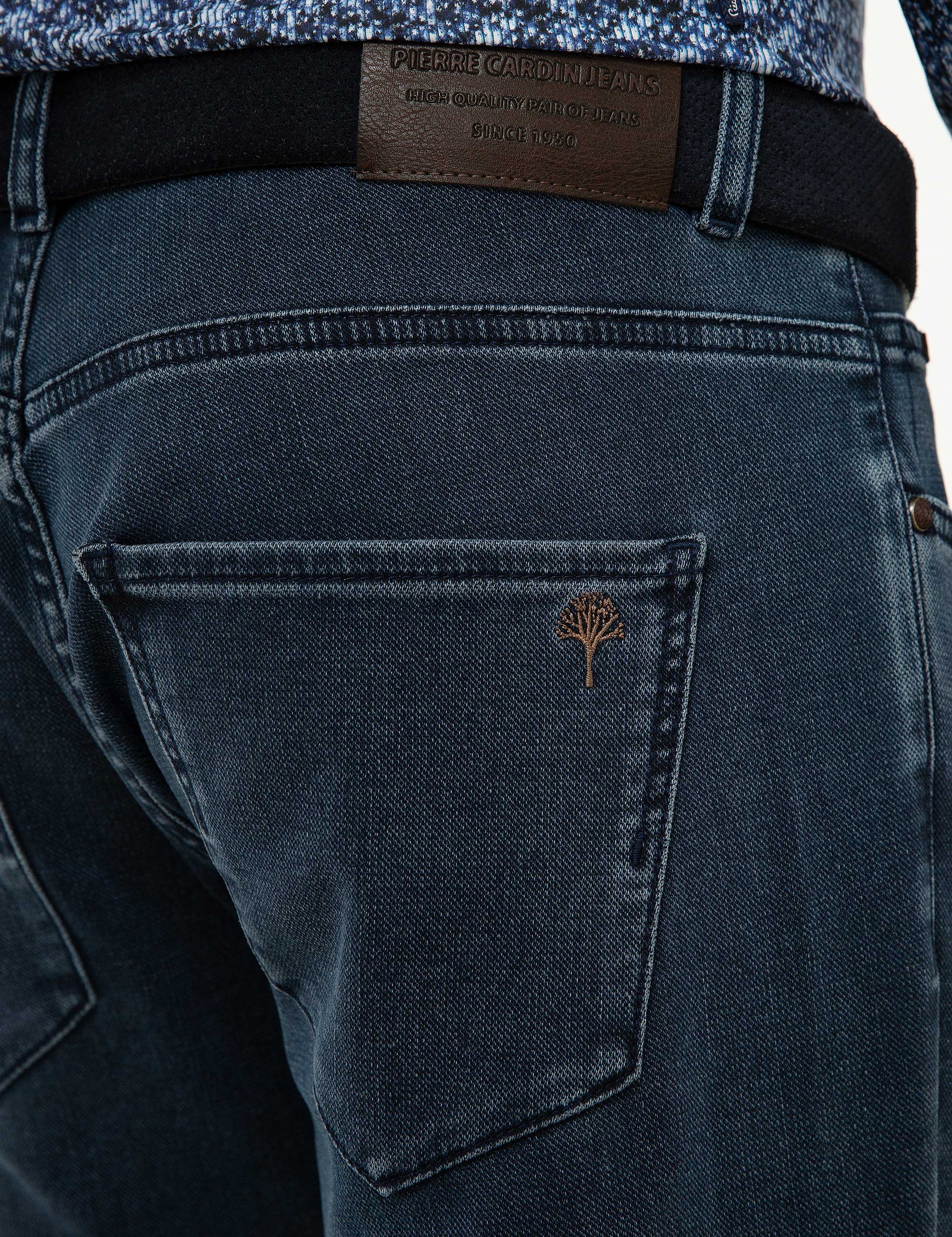 Lacivert Slim Fit Denim Pantolon - Image 4