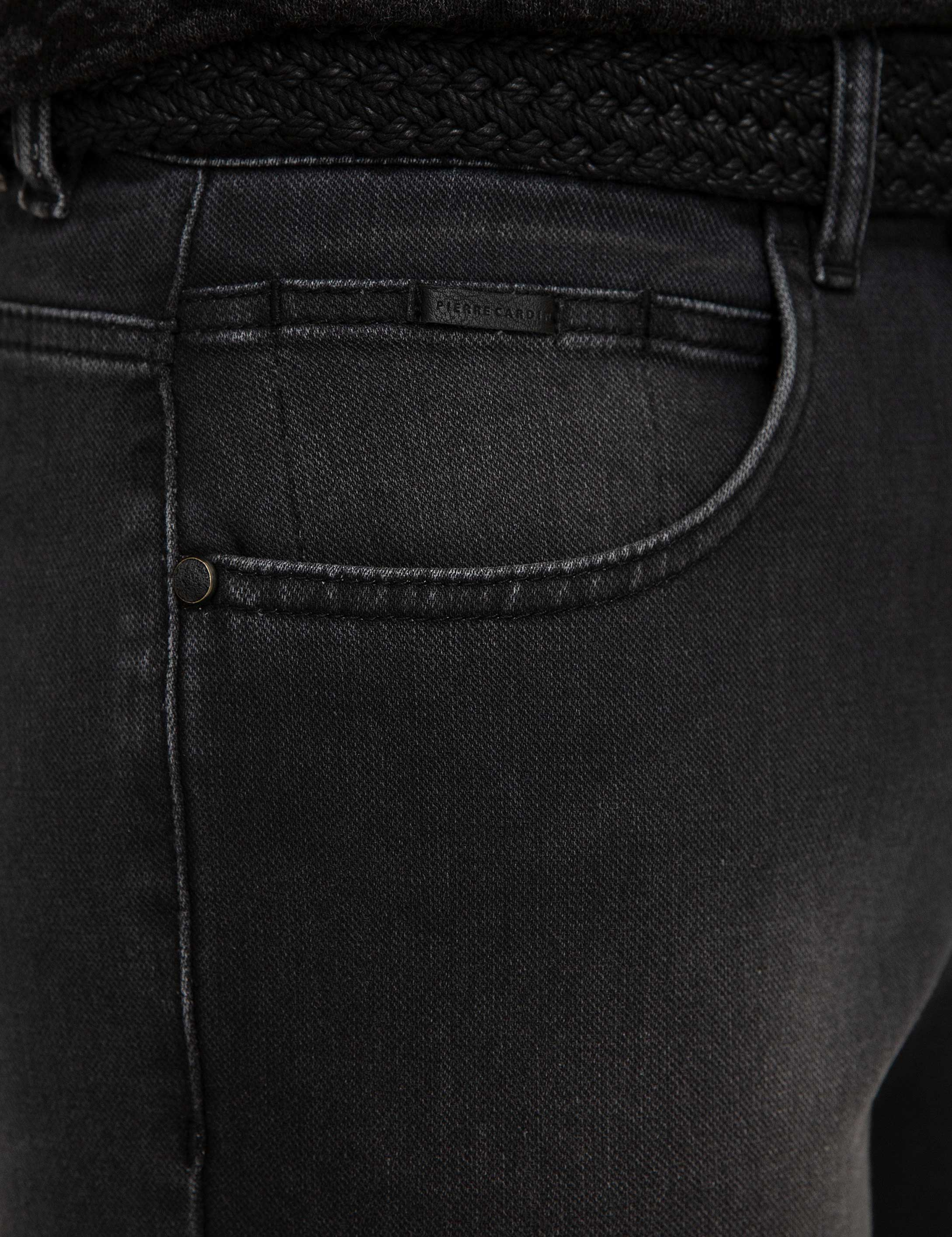 Antrasit Slim Fit Denim Pantolon - Image 4