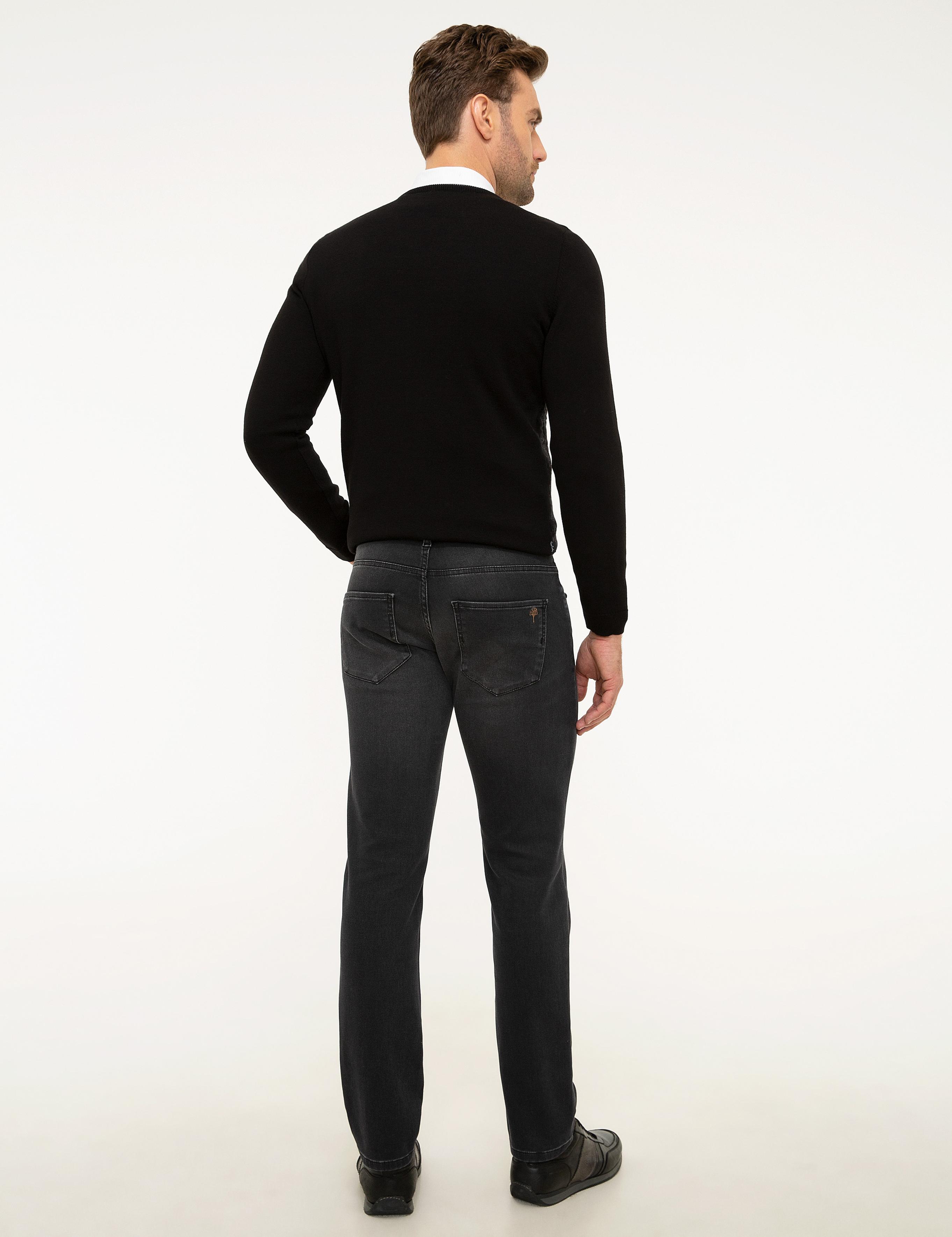 Antrasit Slim Fit Denim Pantolon