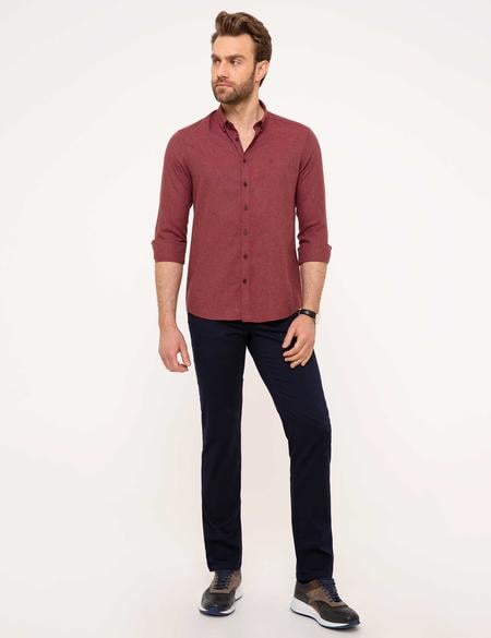 Bordo Slim Fit Gömlek - 50211253005