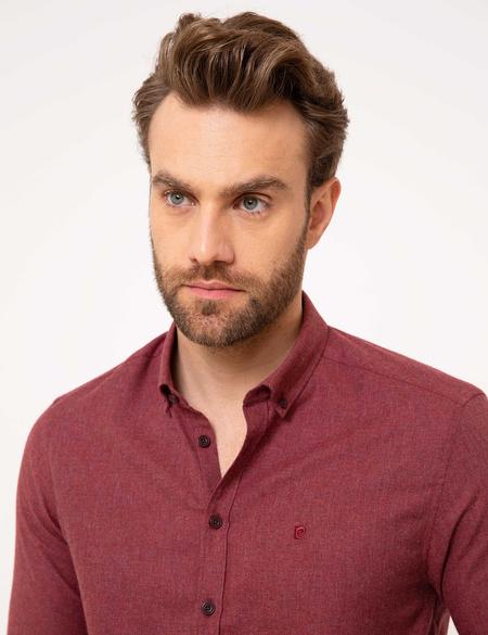 Bordo Slim Fit Gömlek - 50211253005