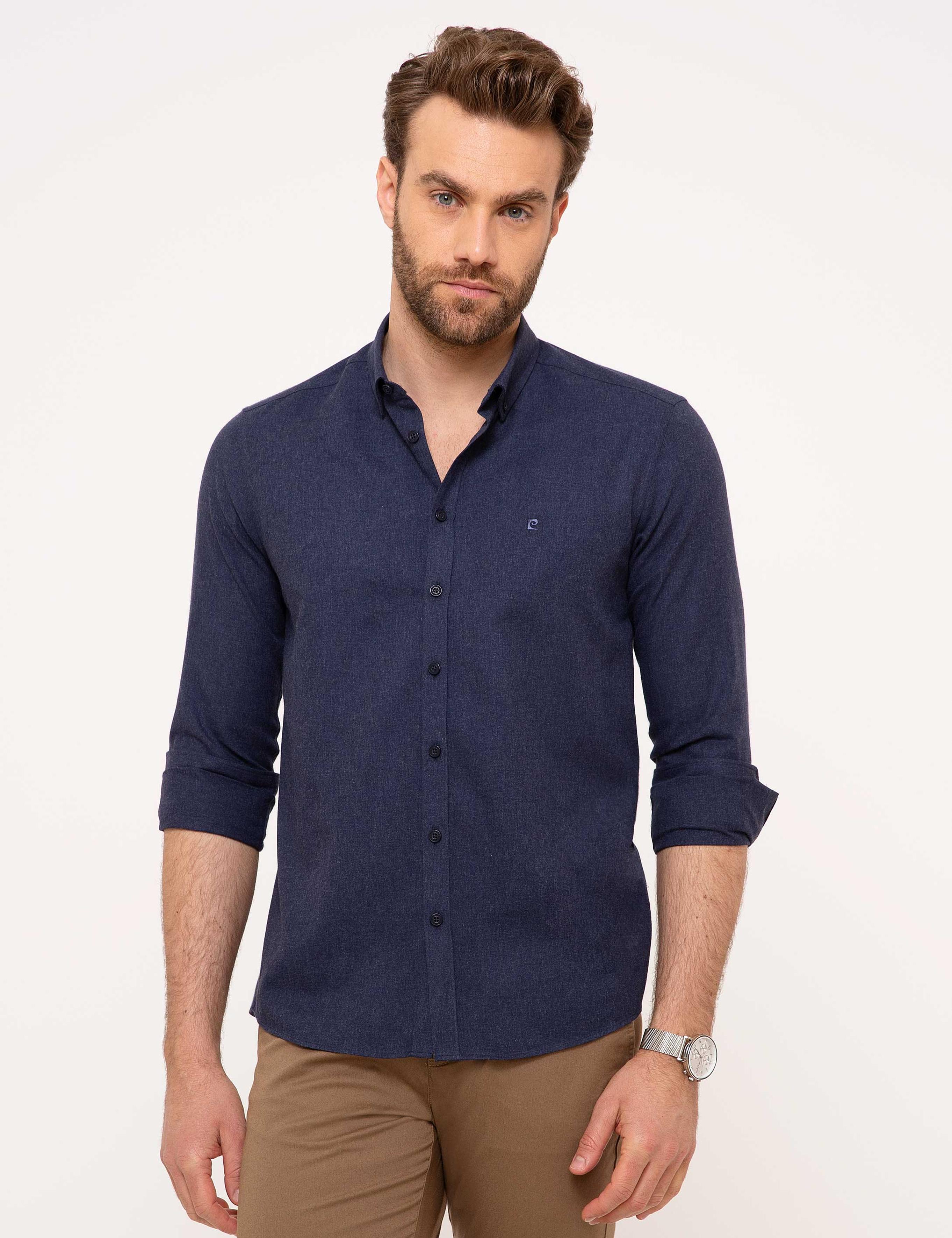 Lacivert Slim Fit Gömlek