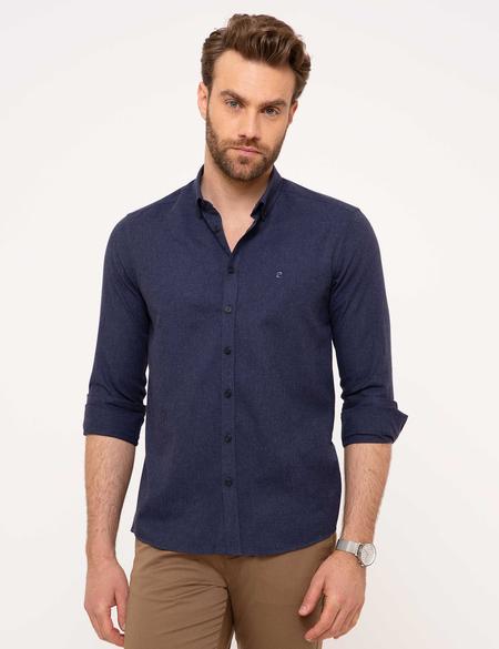 Lacivert Slim Fit Gömlek - 50211253025