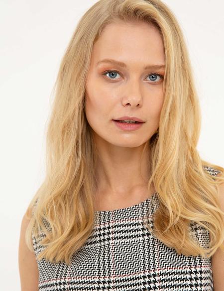 Siyah A Kesim Dokuma Elbise - 50213235019