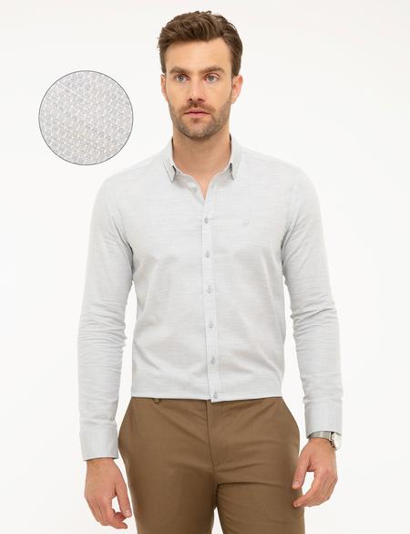 Gri Slim Fit Gömlek - 50213653003