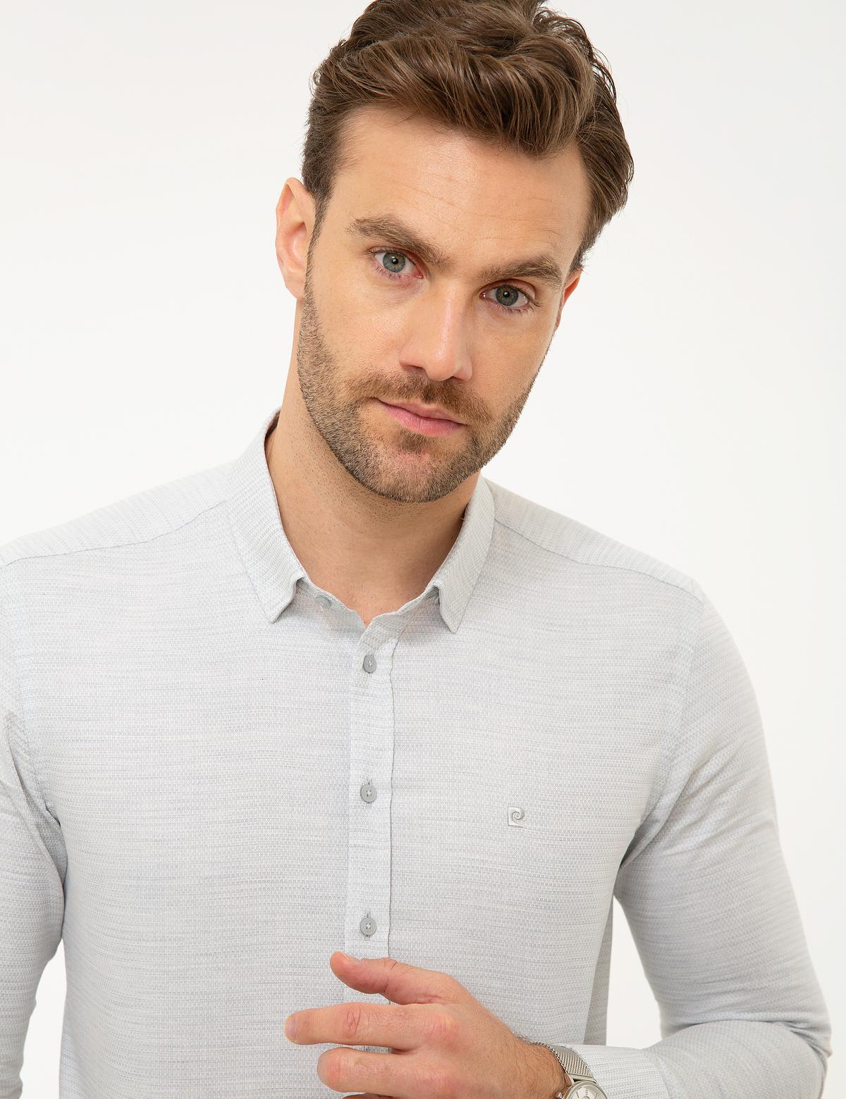 Gri Slim Fit Gömlek - 50213653003
