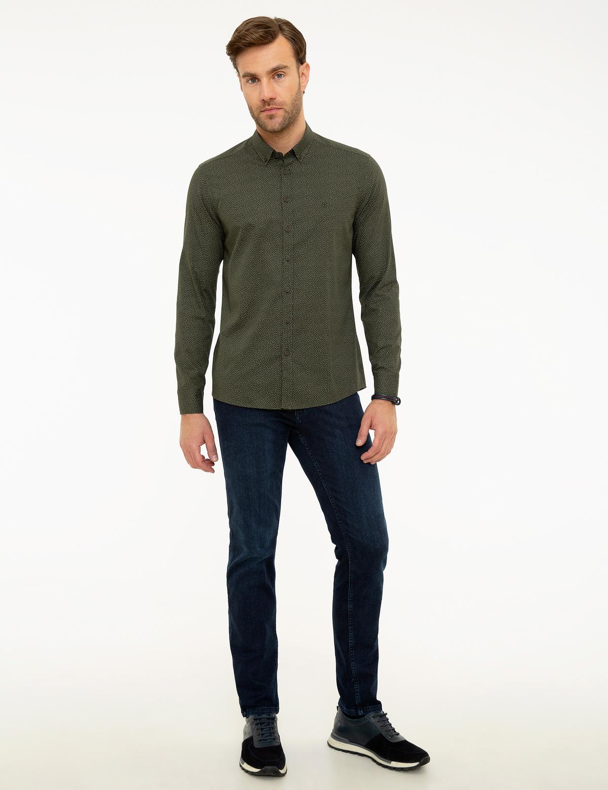 Yeşil Slim Fit Gömlek - 50209527013