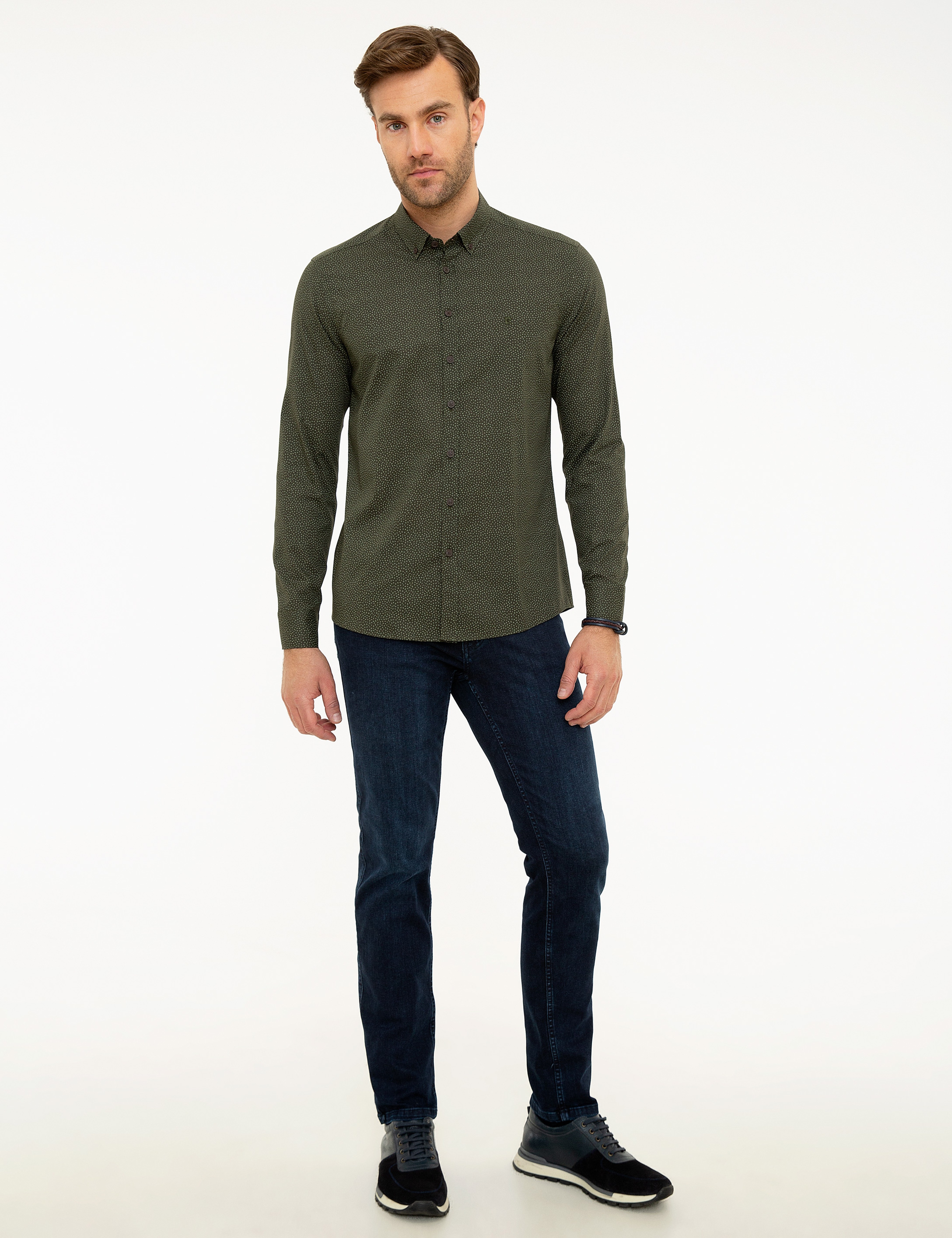 Yeşil Slim Fit Gömlek