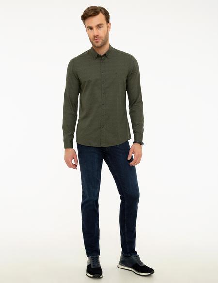 Yeşil Slim Fit Gömlek - 50209527013