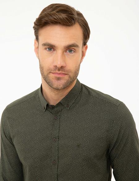 Yeşil Slim Fit Gömlek - 50209527013