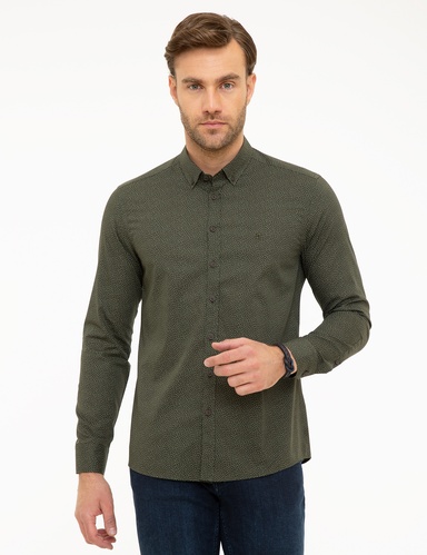 Yeşil Slim Fit Gömlek