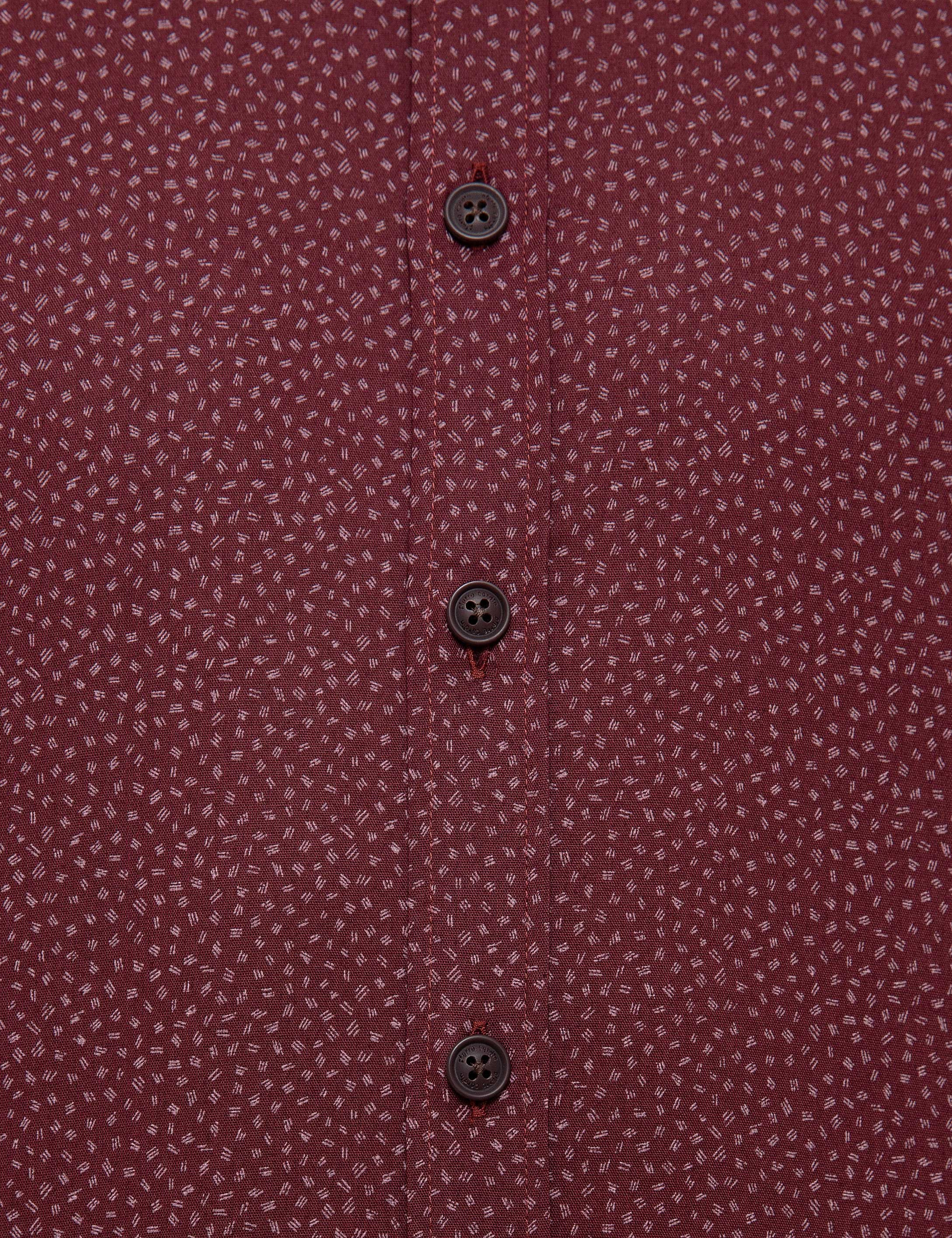 Bordo Slim Fit Uzun Kollu Gömlek - Image 6