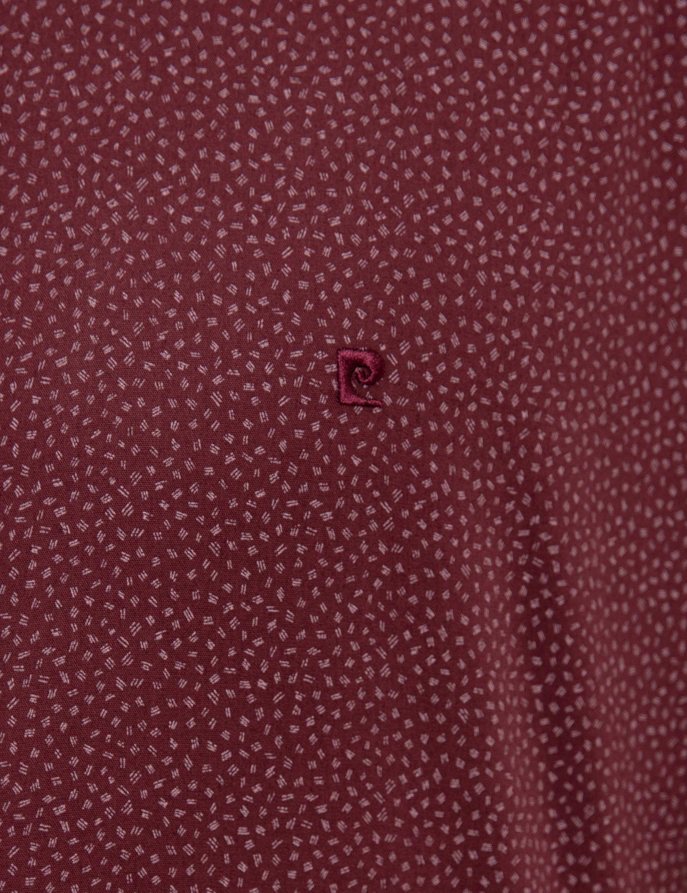 Bordo Slim Fit Uzun Kollu Gömlek