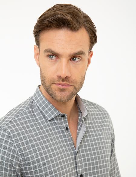 Antrasit Slim Fit Uzun Kollu Gömlek - 50209284026