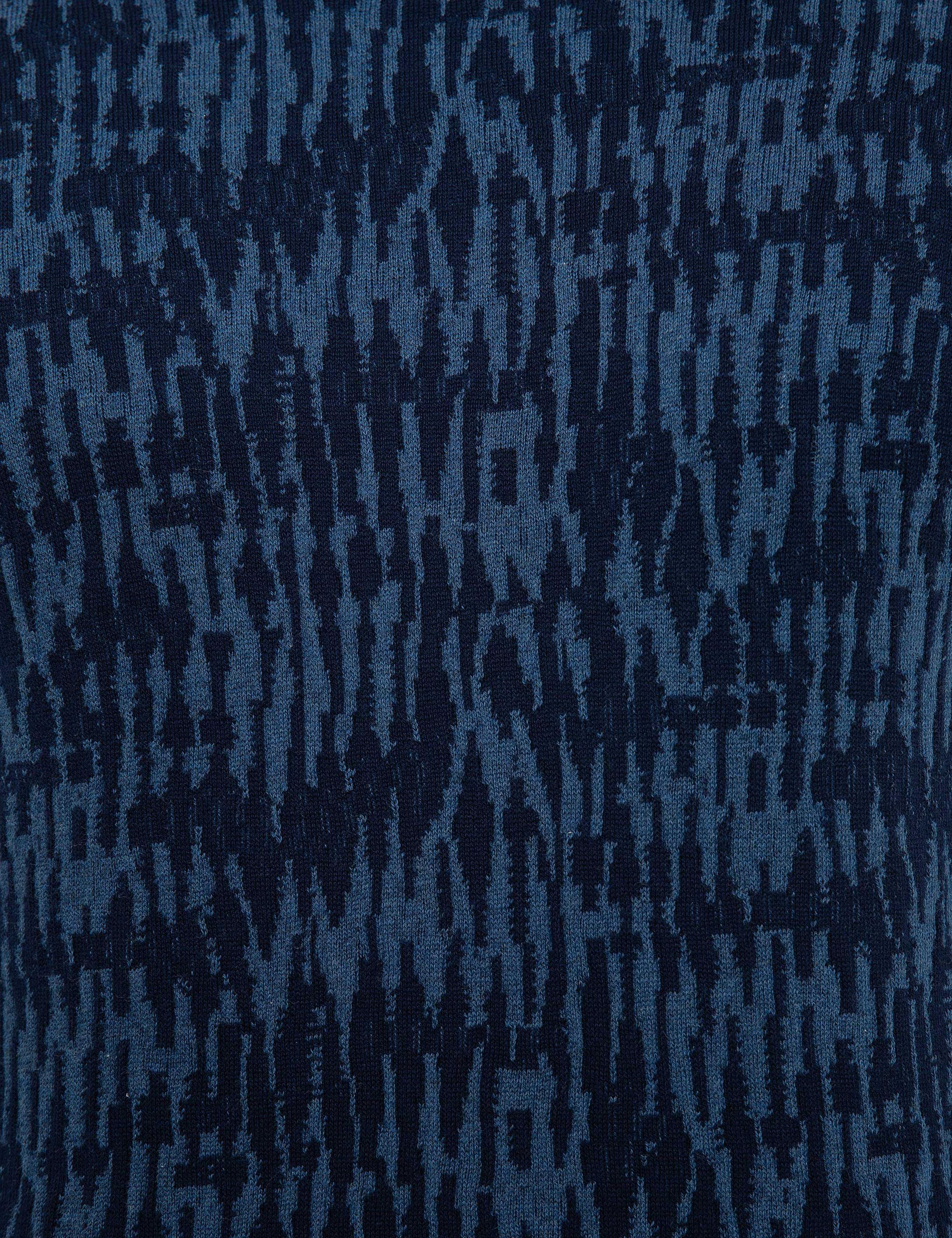 Lacivert Slim Fit Yarım Balıkçı Yaka Triko Kazak