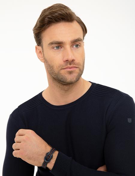 Koyu Lacivert Slim Fit Kazak - 50209939053