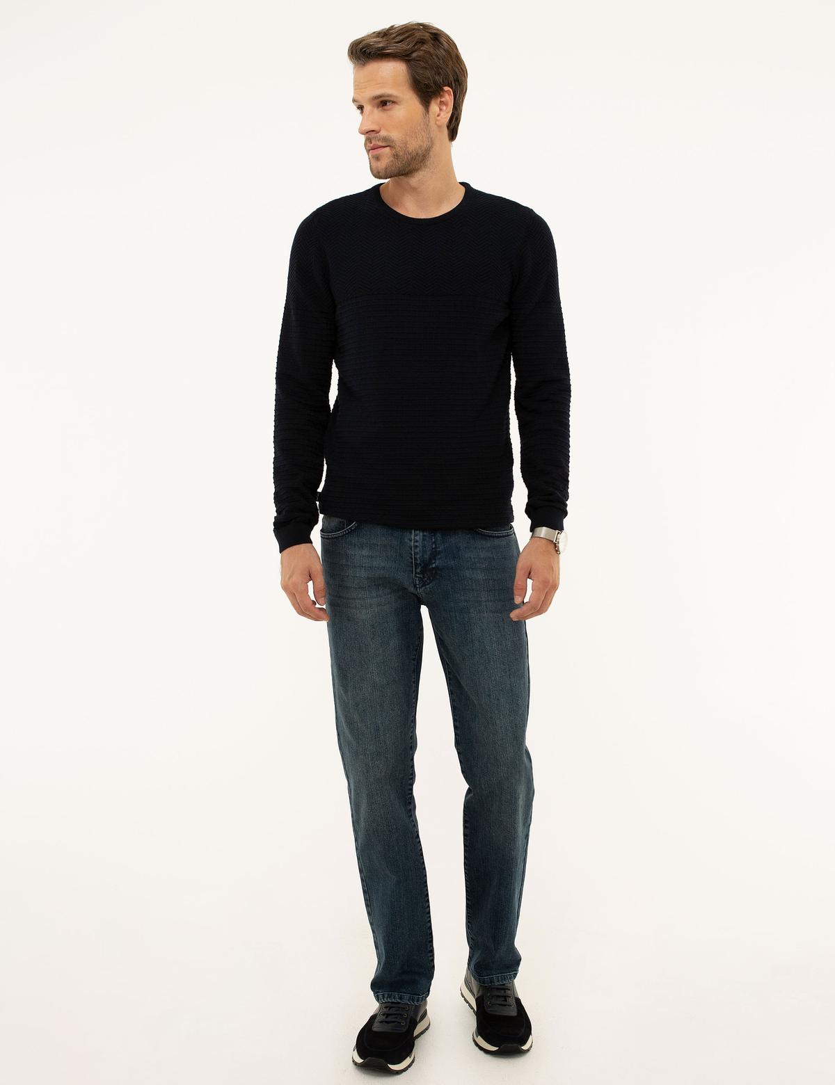 Koyu Mavi Regular Fit Jean Pantolon