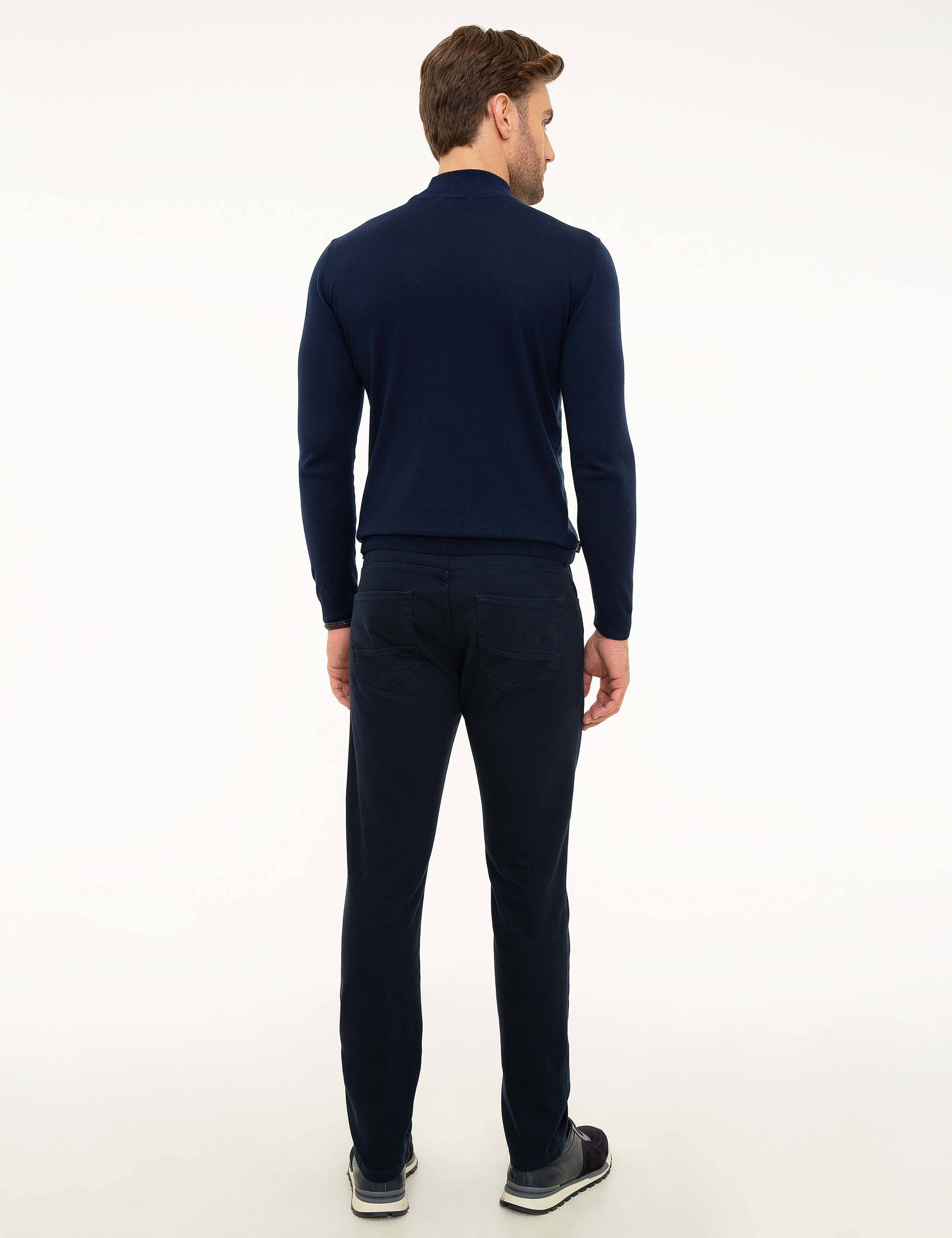 Lacivert Slim Fit Jean Pantolon - Image 3