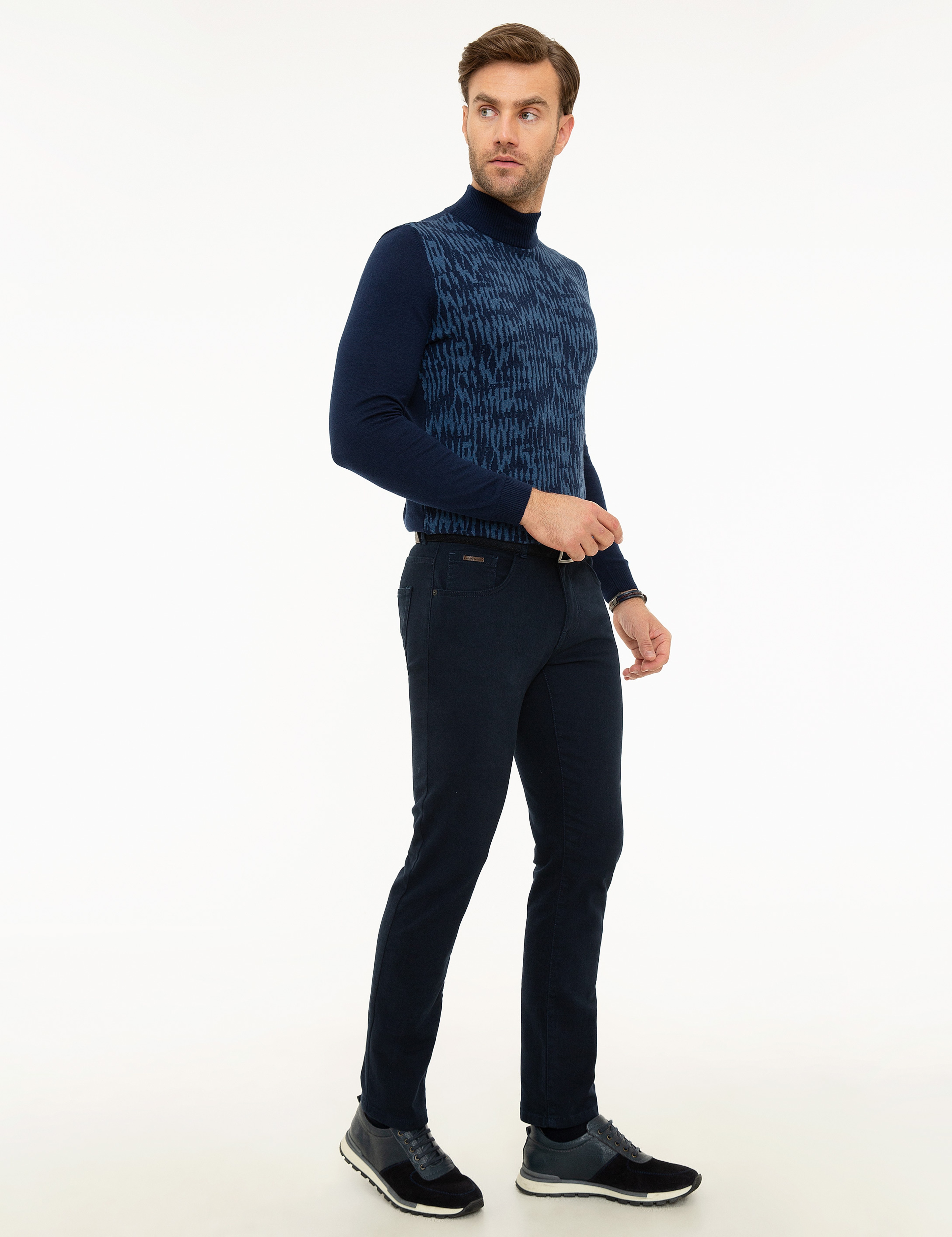 Lacivert Slim Fit Jean Pantolon - Image 2