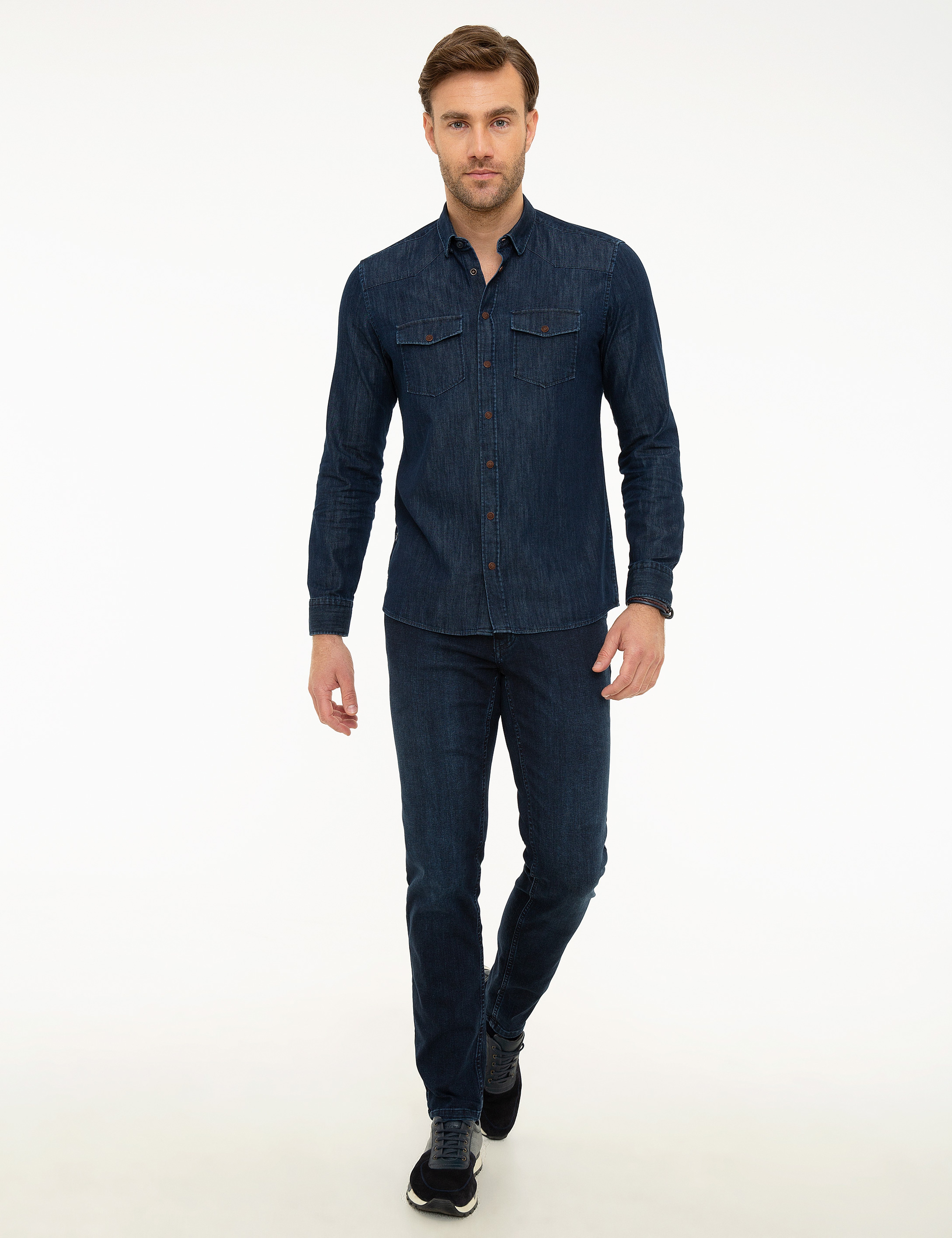 Mavi Slim Fit Denim Gömlek