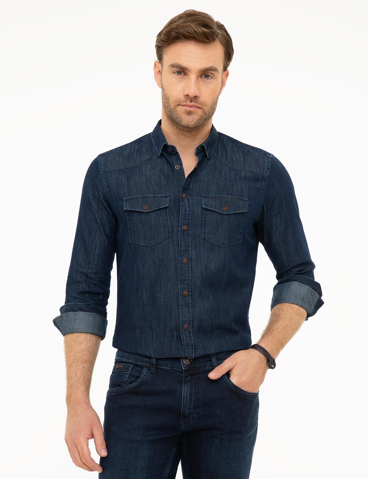 Mavi Slim Fit Denim Gömlek