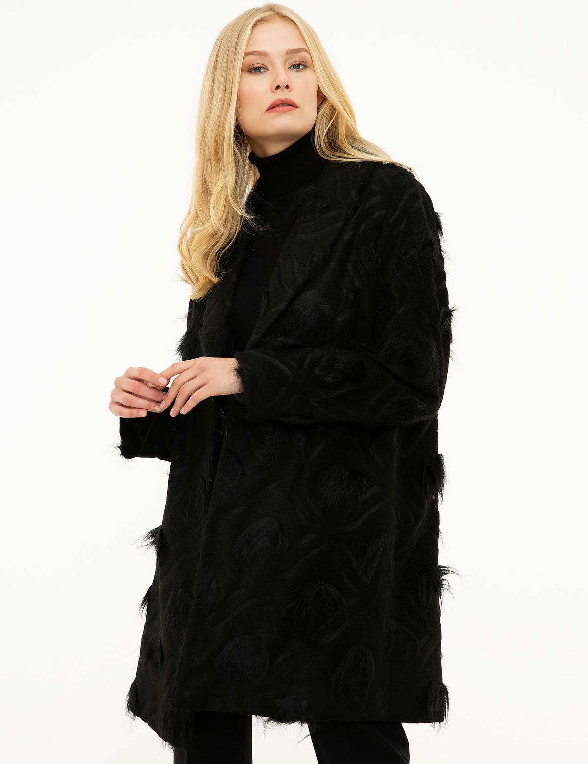 Siyah Standart Fit Kaban - 50209751032