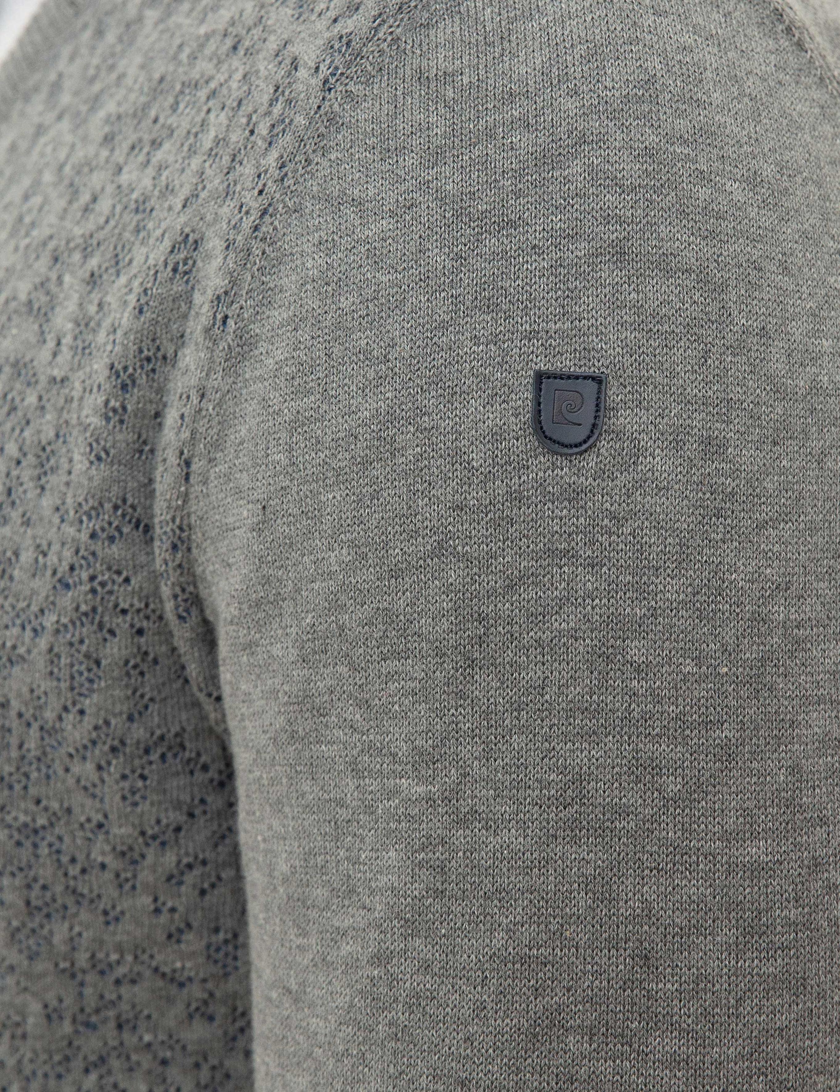 Gri Melanj Slim Fit Kazak