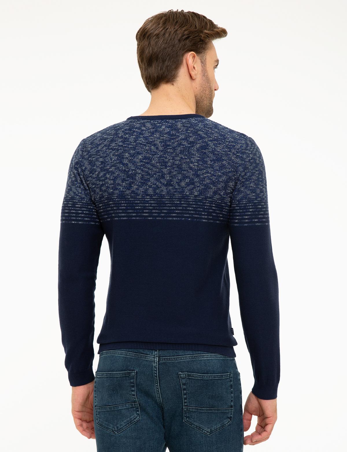 Lacivert Slim Fit Bisiklet Yaka Triko Kazak - 50210633010