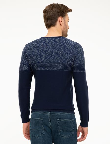 Lacivert Slim Fit Bisiklet Yaka Triko Kazak - 50210633010