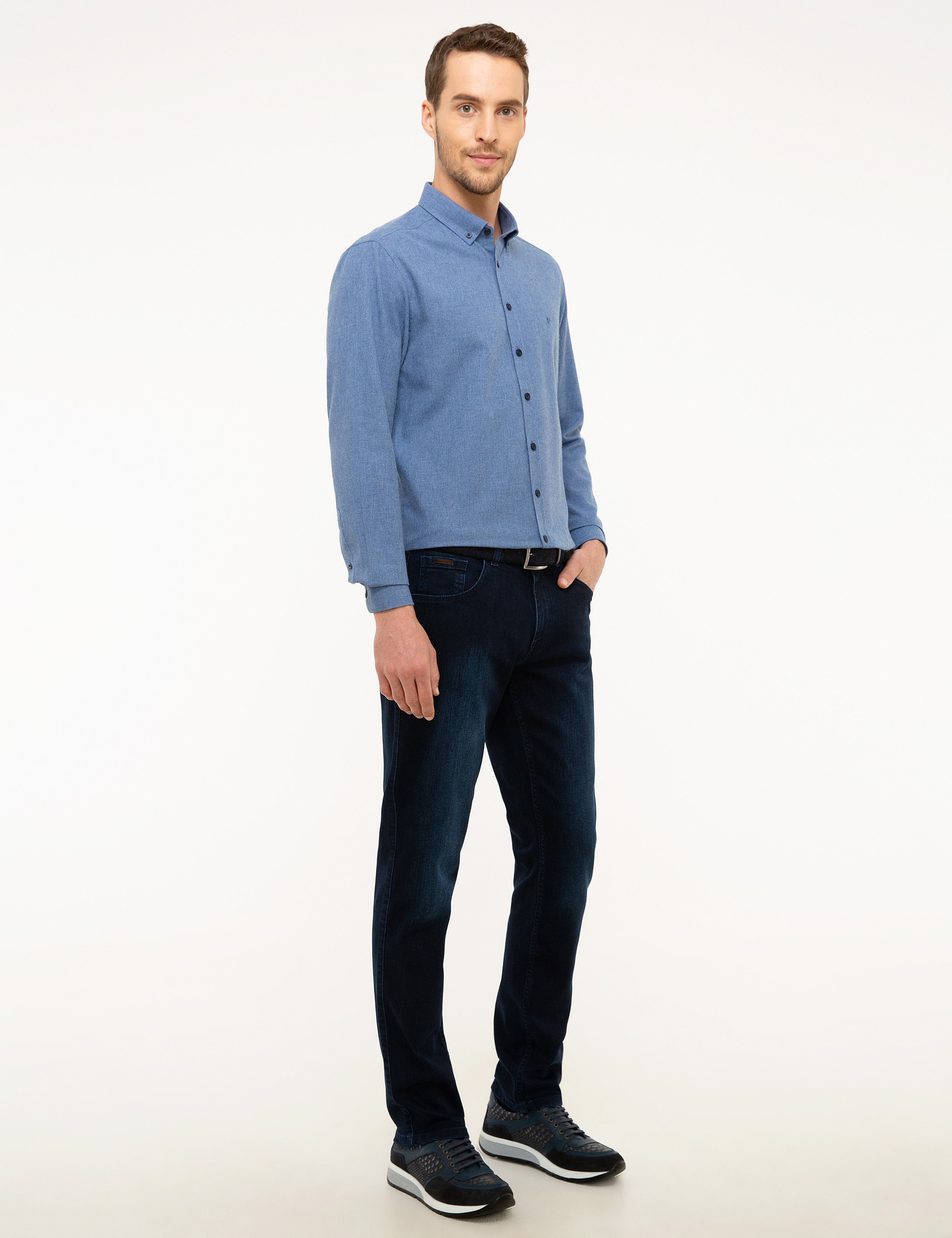 Lacivert Slim Fit Jean Pantolon - Image 2