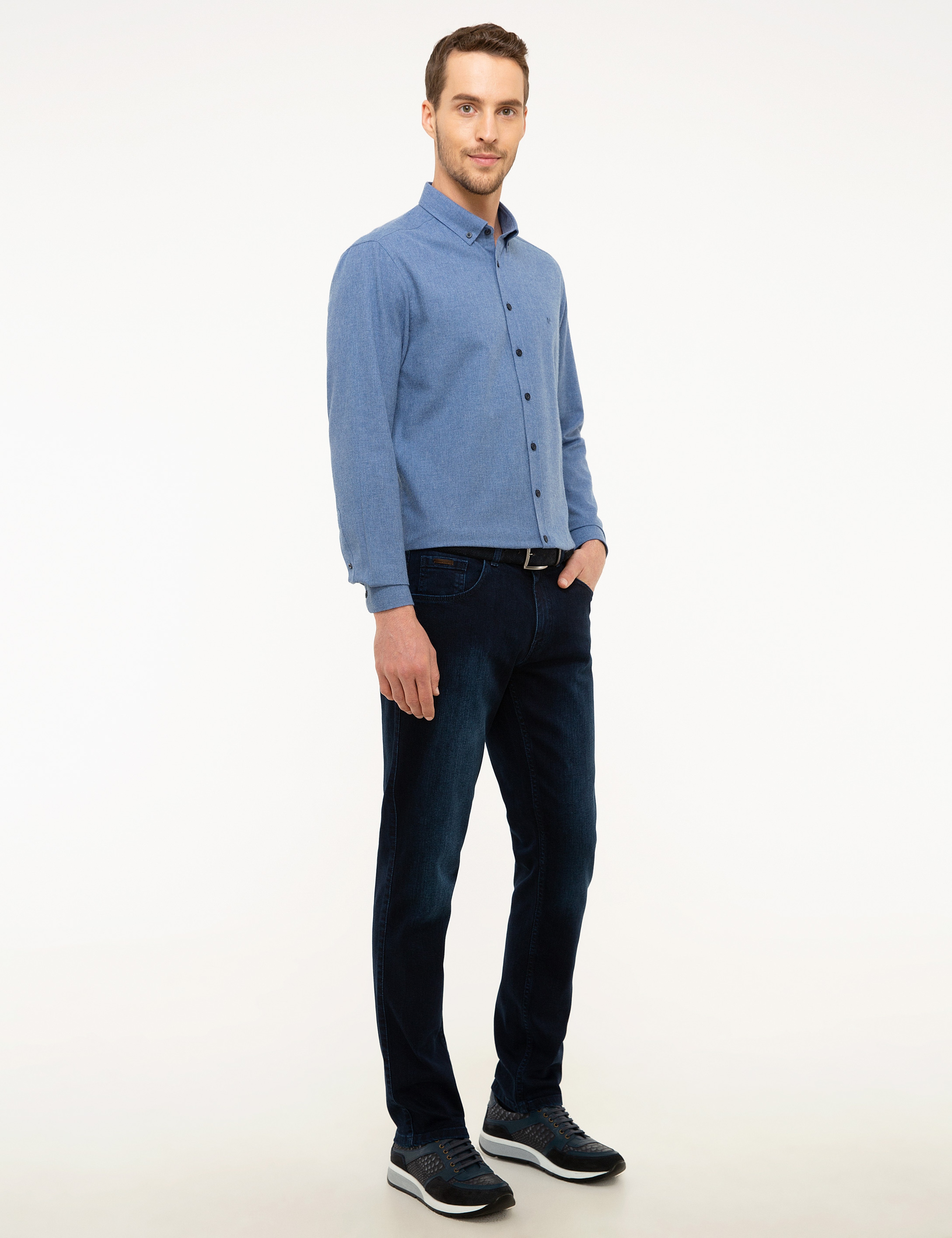 Lacivert Slim Fit Jean Pantolon
