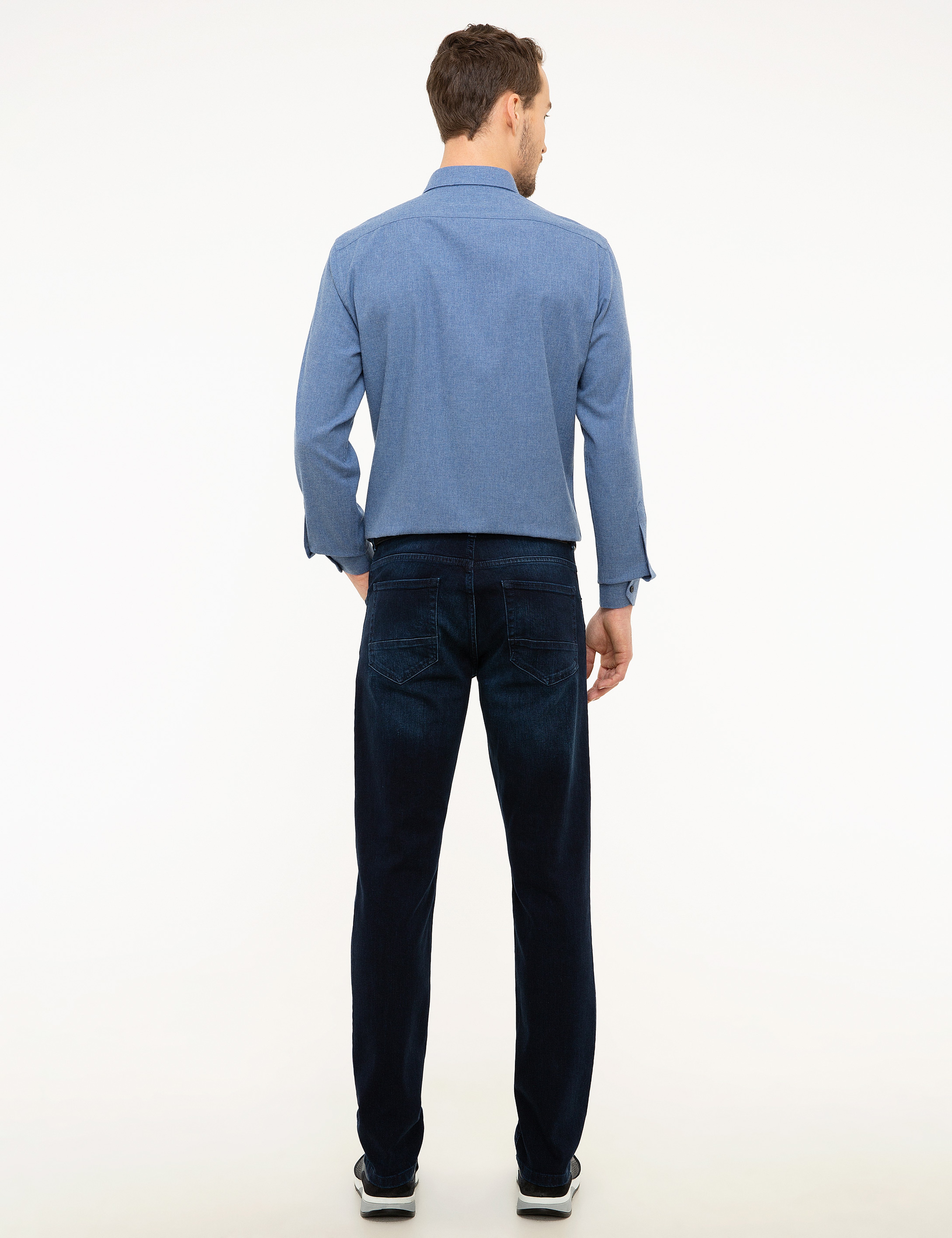 Lacivert Slim Fit Jean Pantolon - Image 3