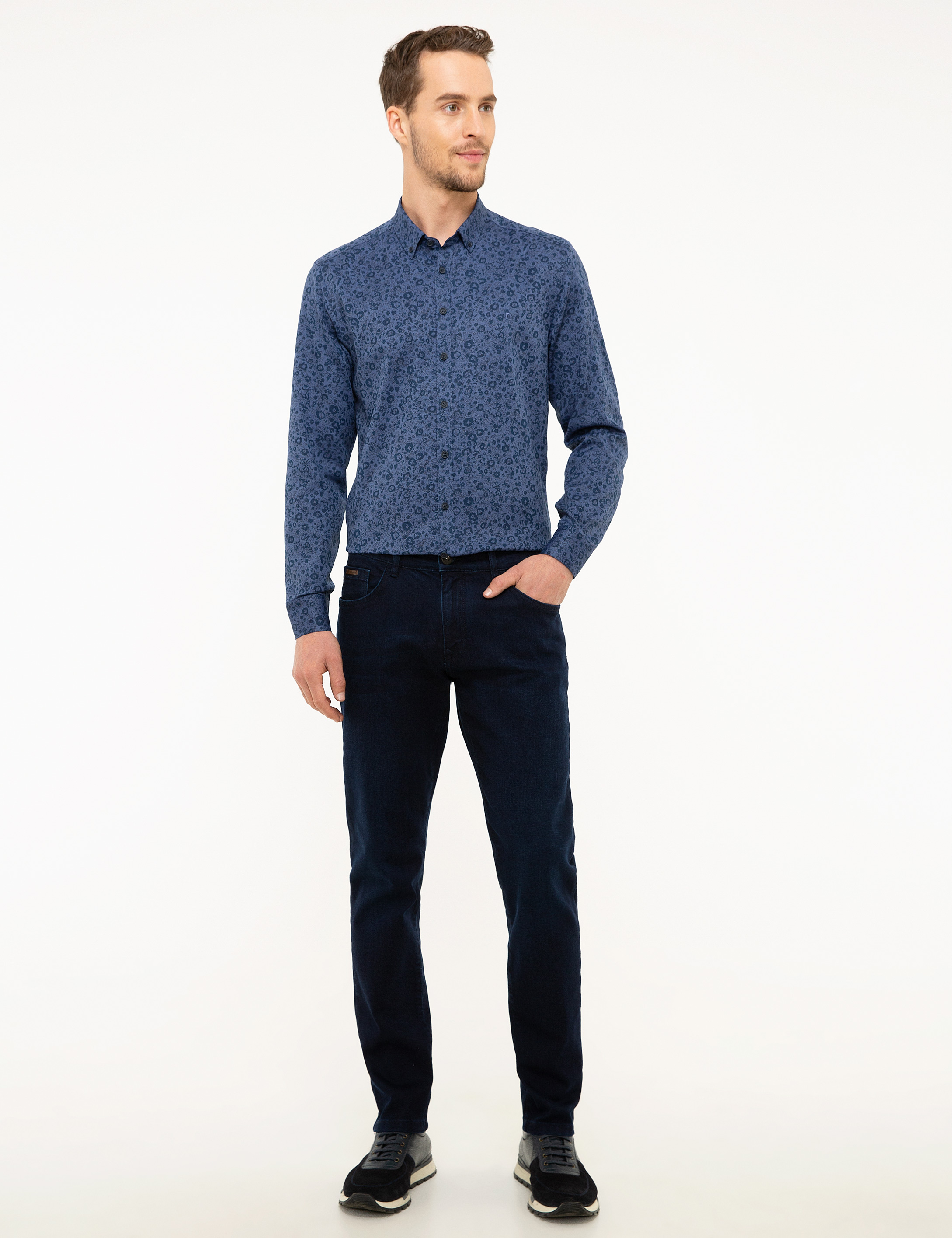 Lacivert Denim Pantolon - Image 1