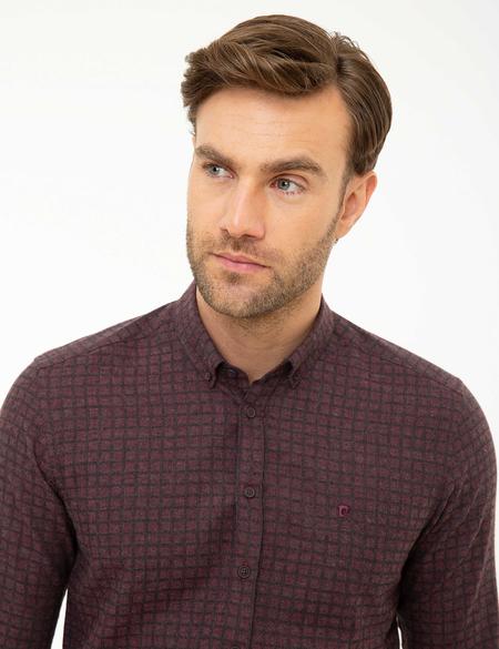 Bordo Slim Fit Gömlek - 50209599004