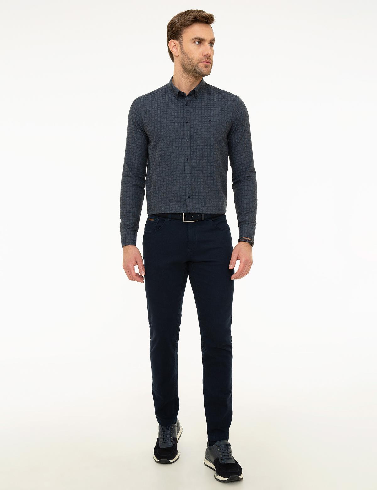 Lacivert Slim Fit Gömlek - 50209599022
