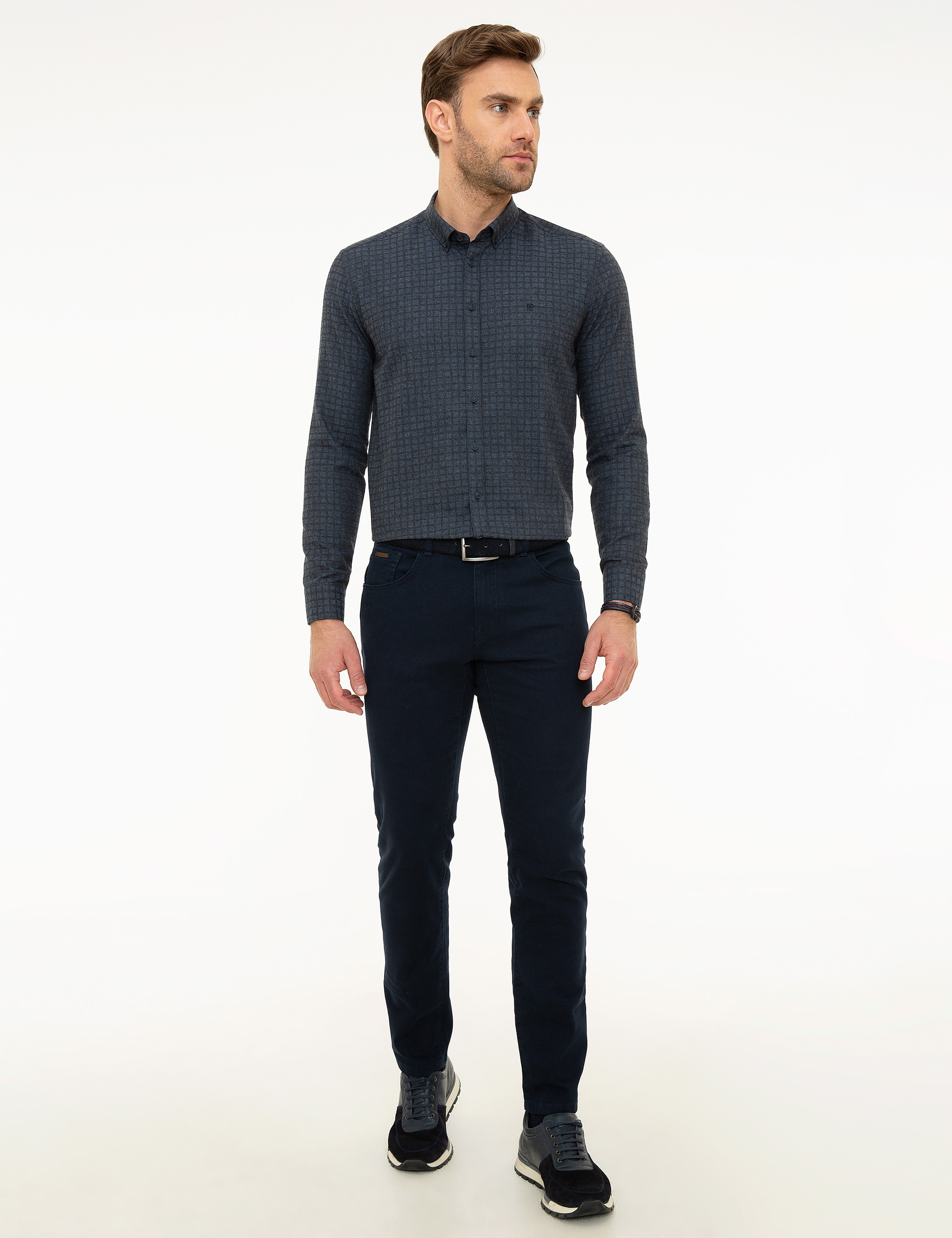 Lacivert Slim Fit Gömlek - Image 4