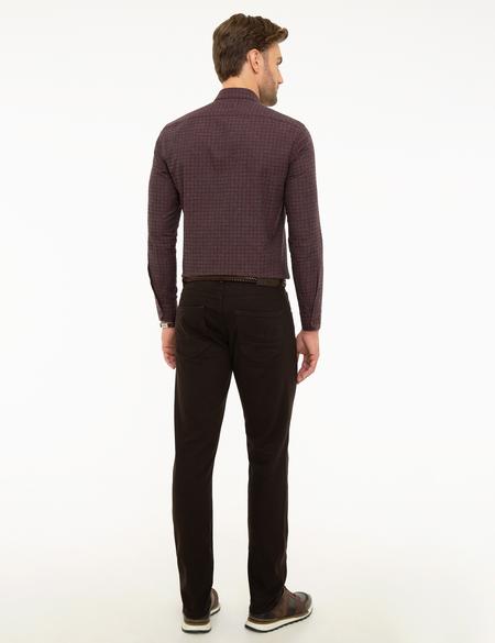Kahverengi Slim Fit Denim Pantolon - 50211304203