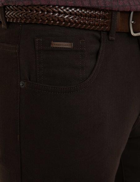 Kahverengi Slim Fit Denim Pantolon - 50211304203
