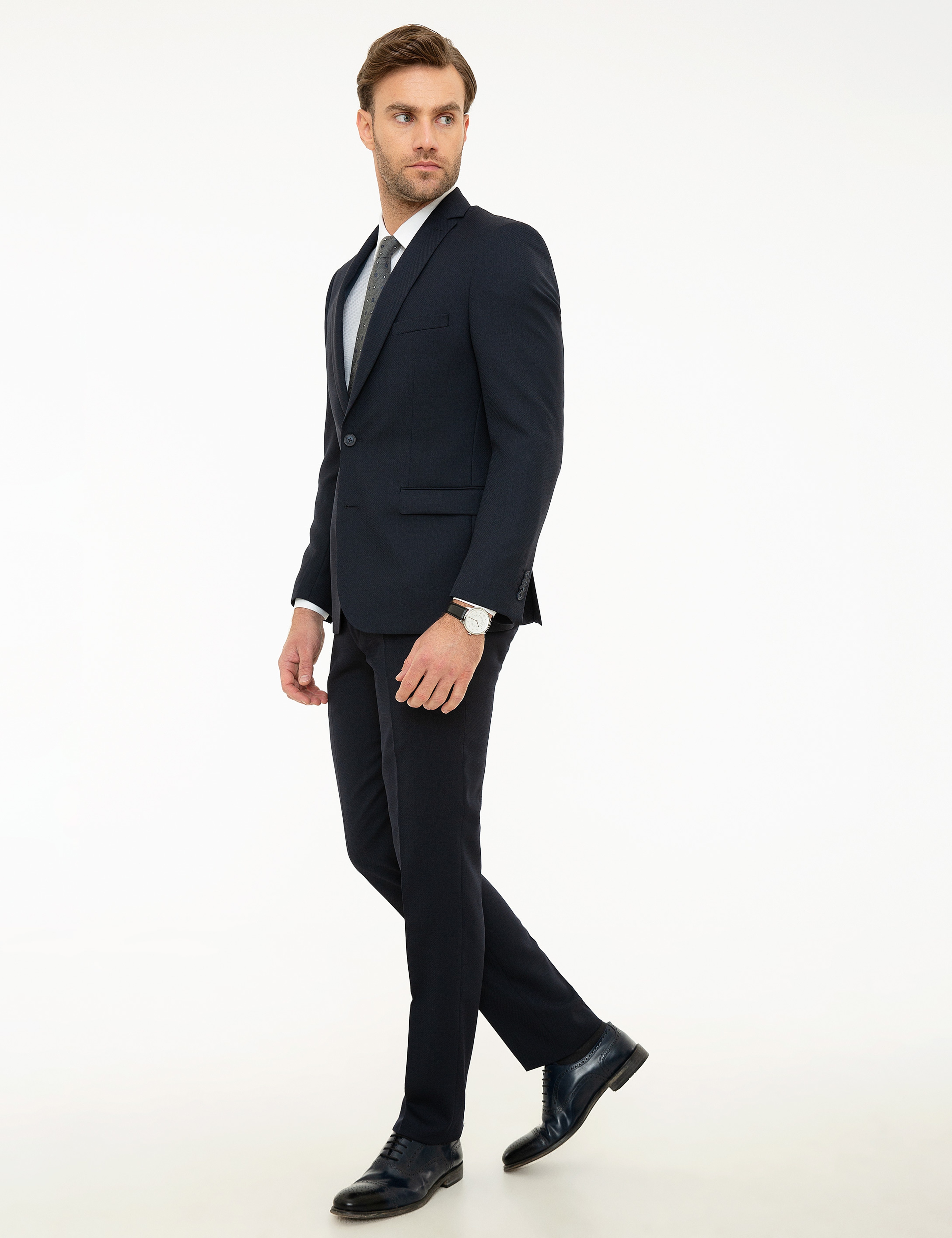 Lacivert Slim Fit Takım Elbise - Image 3