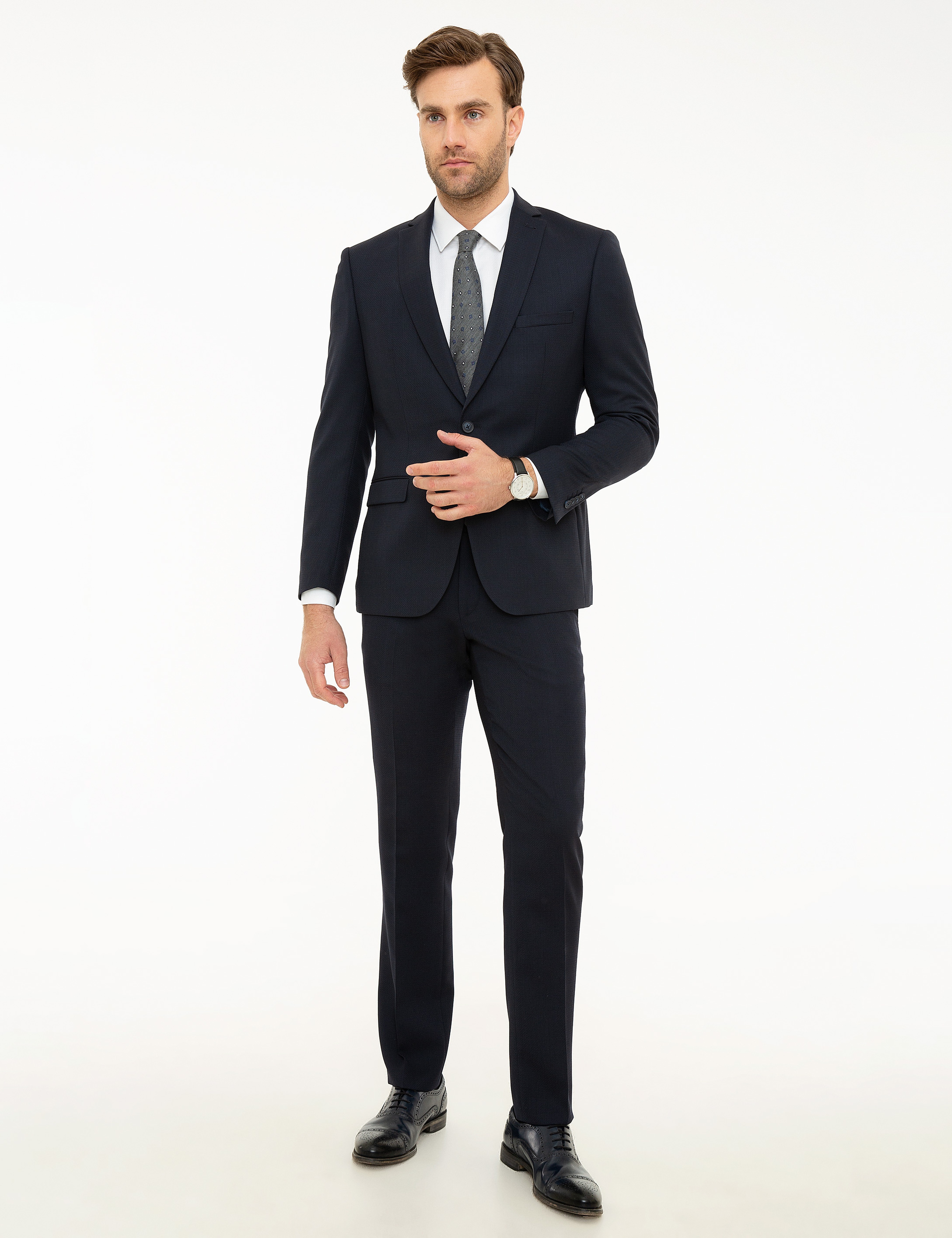 Lacivert Slim Fit Takım Elbise - Image 1