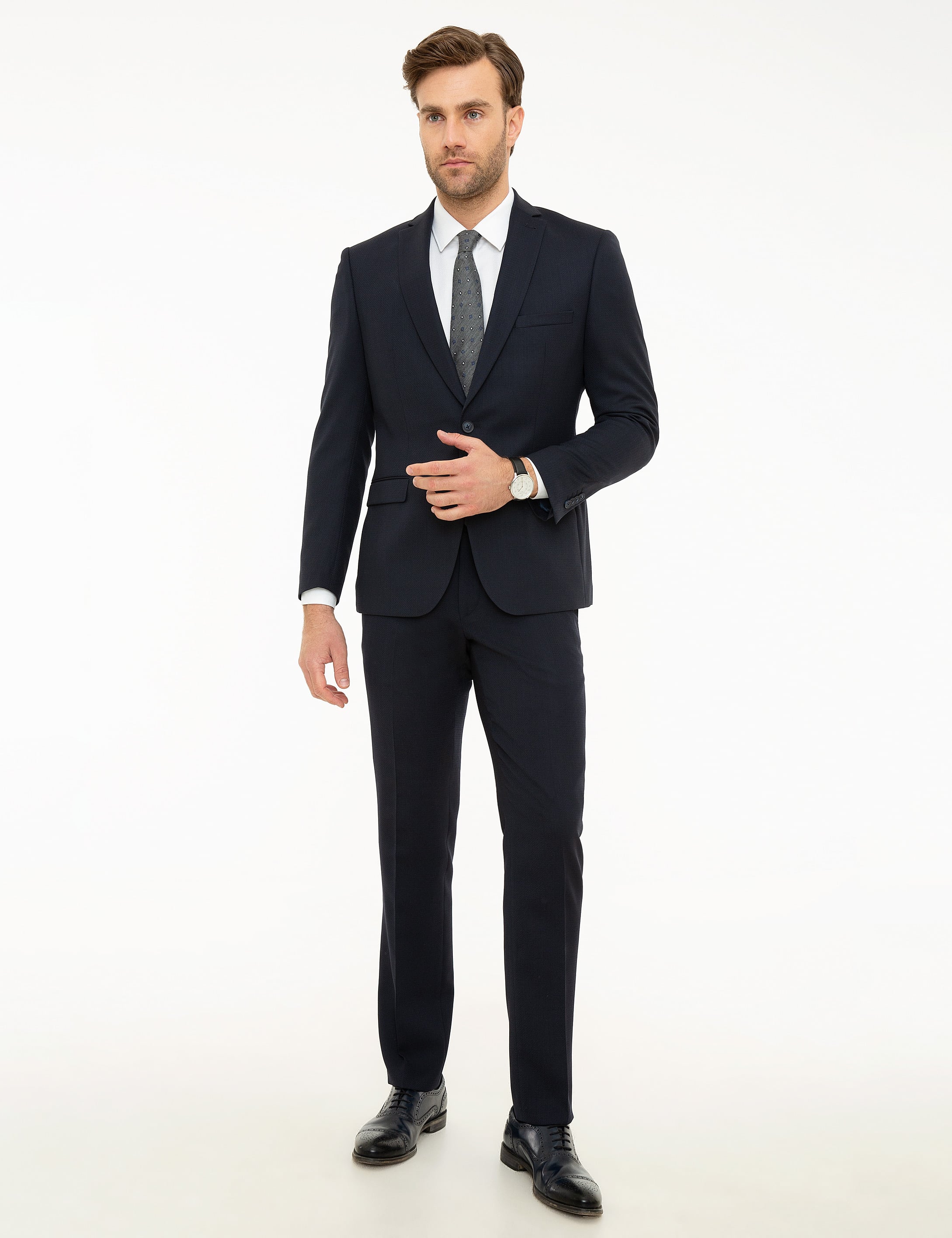 Lacivert Slim Fit Takım Elbise