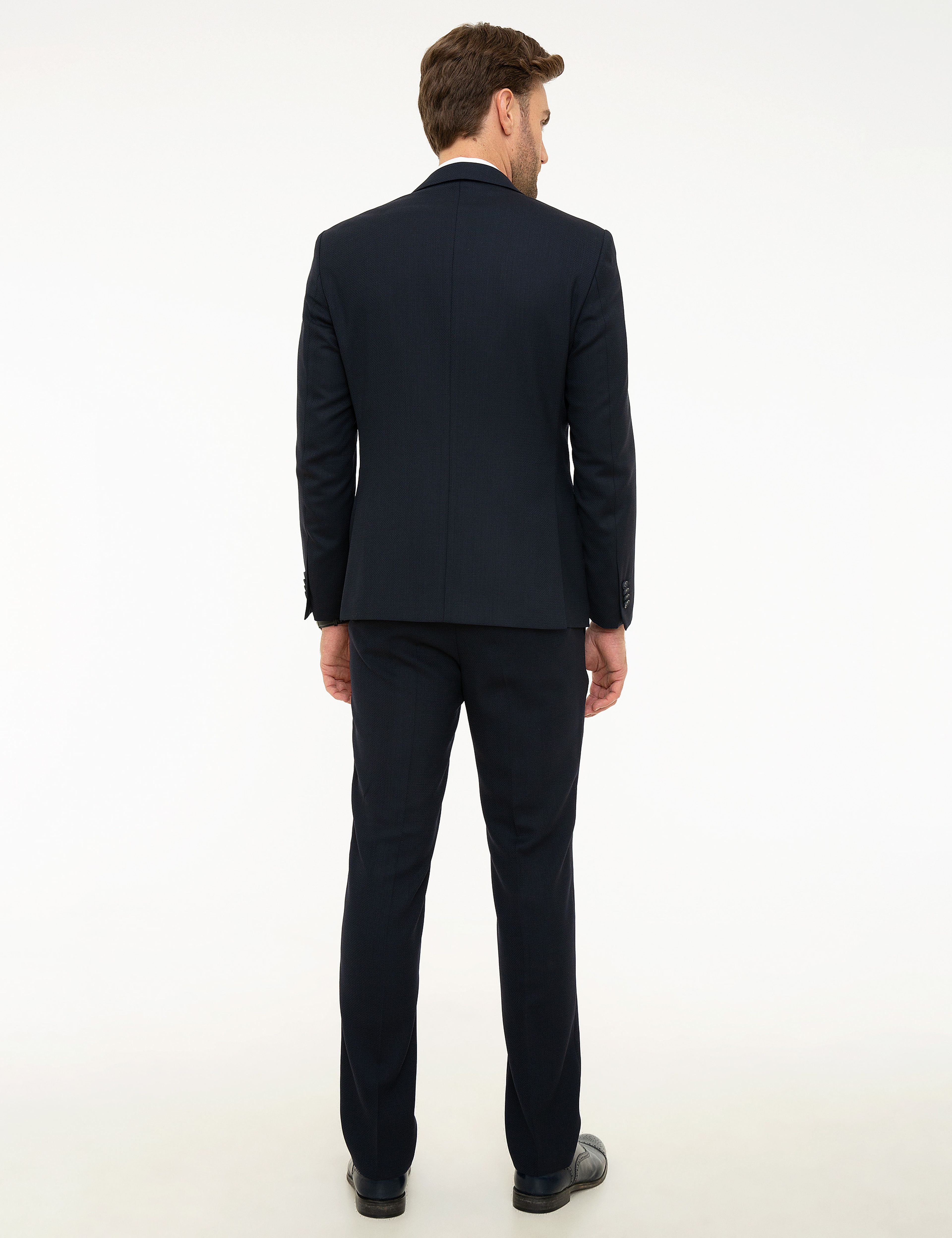 Lacivert Slim Fit Takım Elbise - Image 4