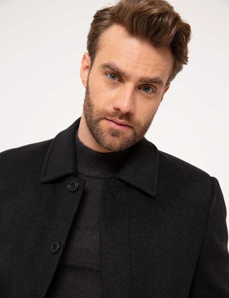 Siyah Slim Fit Palto - 50209868002