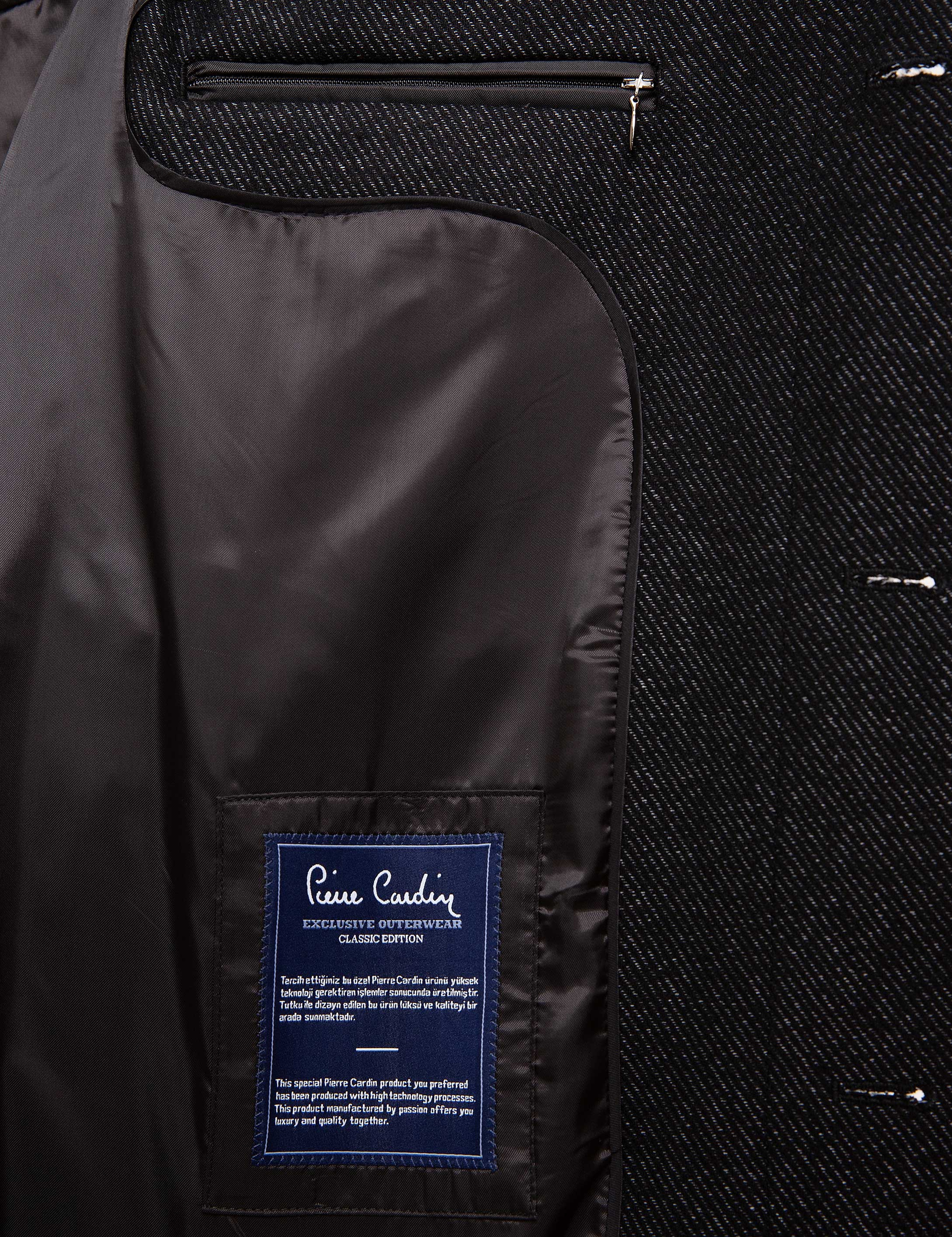 Siyah Slim Fit Kaban - Image 6