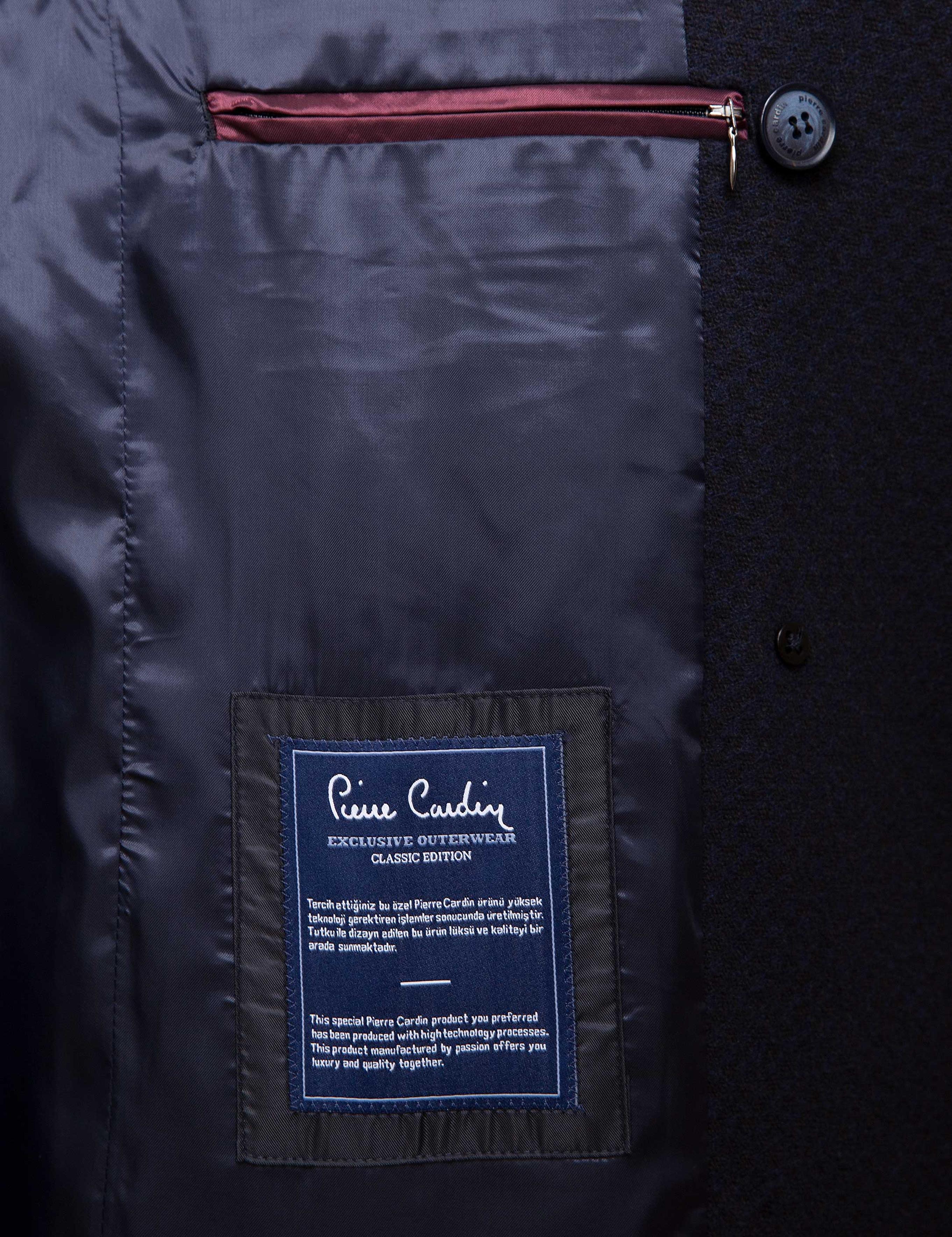 Lacivert Slim Fit Kaban