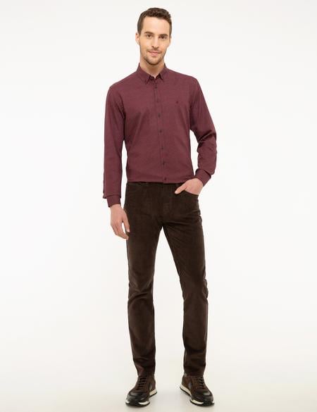Kahverengi Slim Fit Kanvas Pantolon - 50210034097