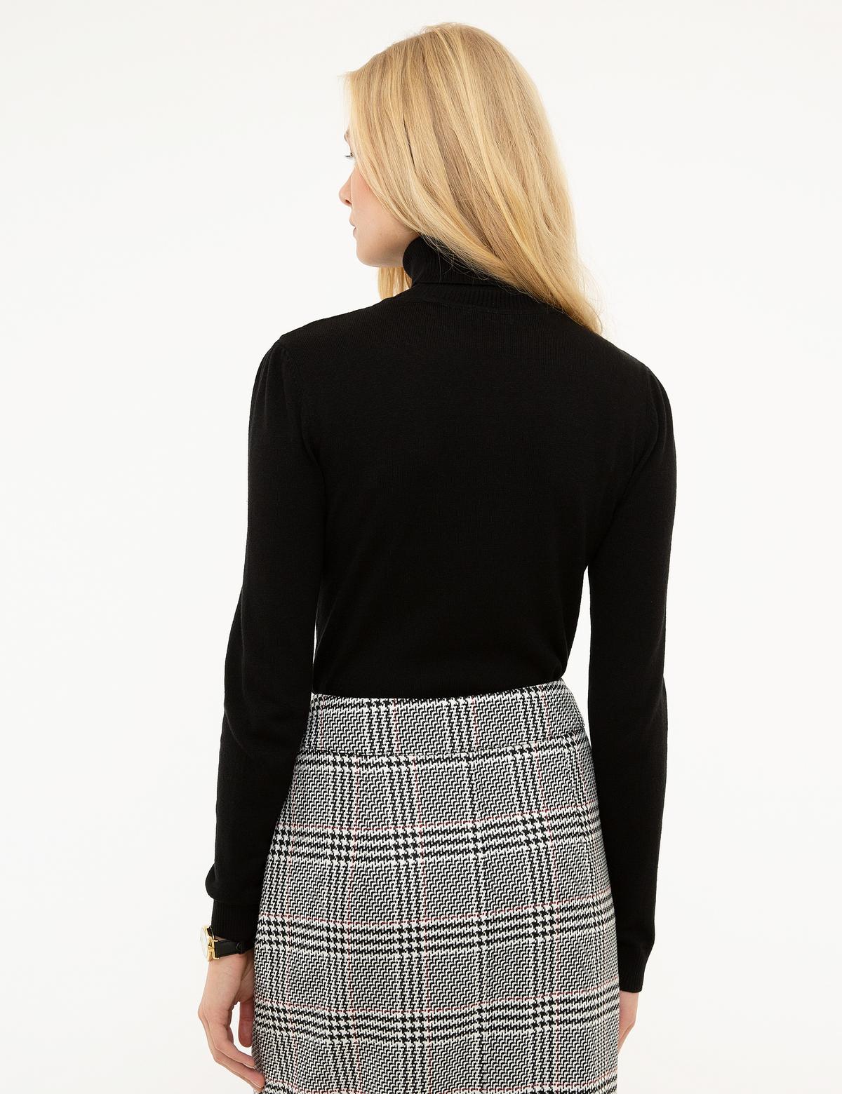 Siyah Slim Fit Kazak - 50210416056