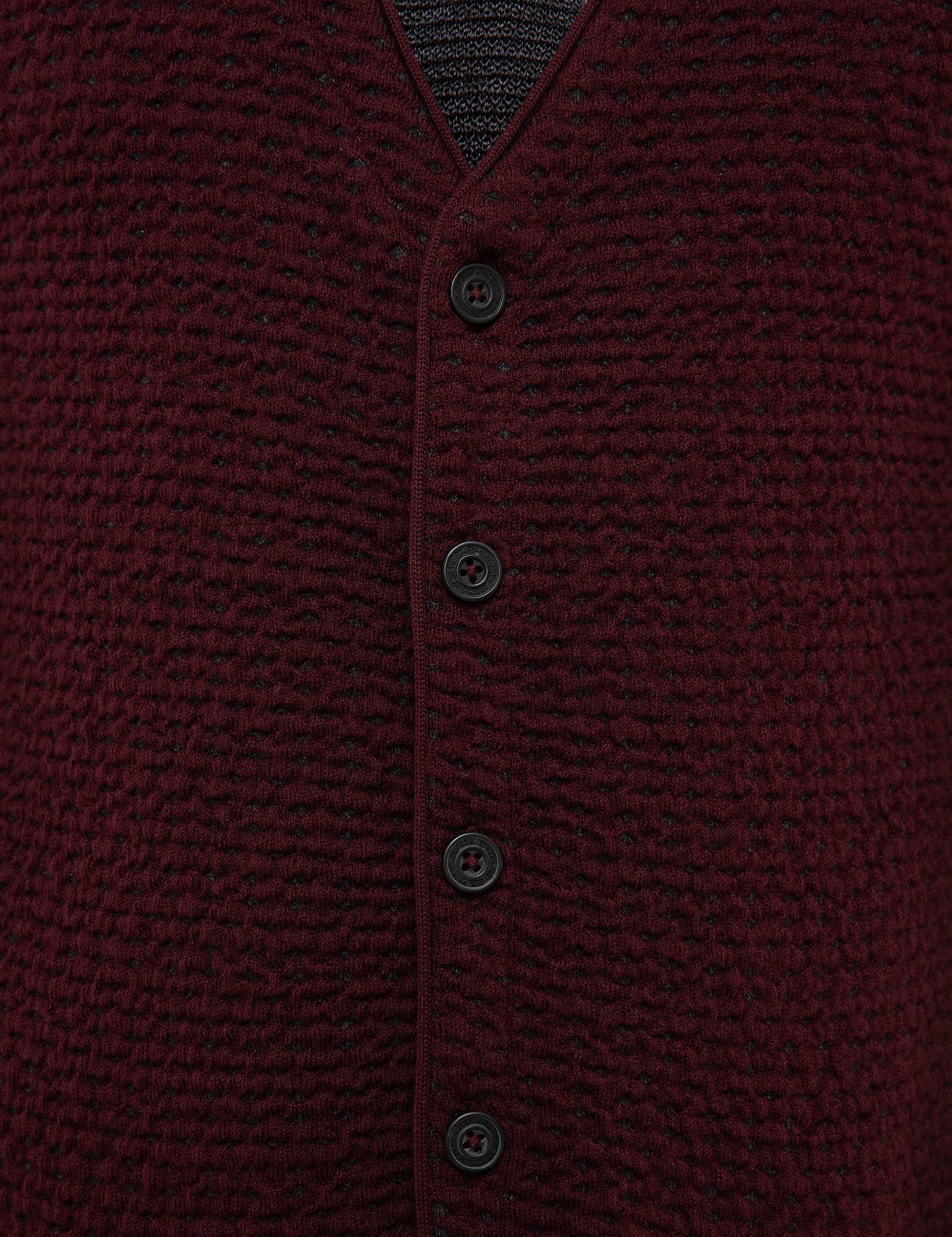 Bordo Slim Fit Triko Yelek