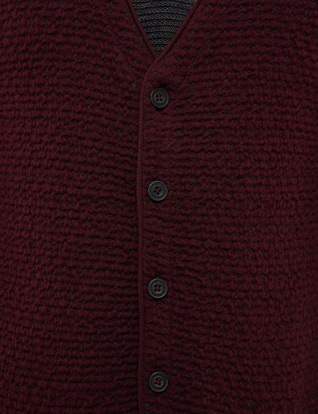 Bordo Slim Fit Triko Yelek - 50213303031